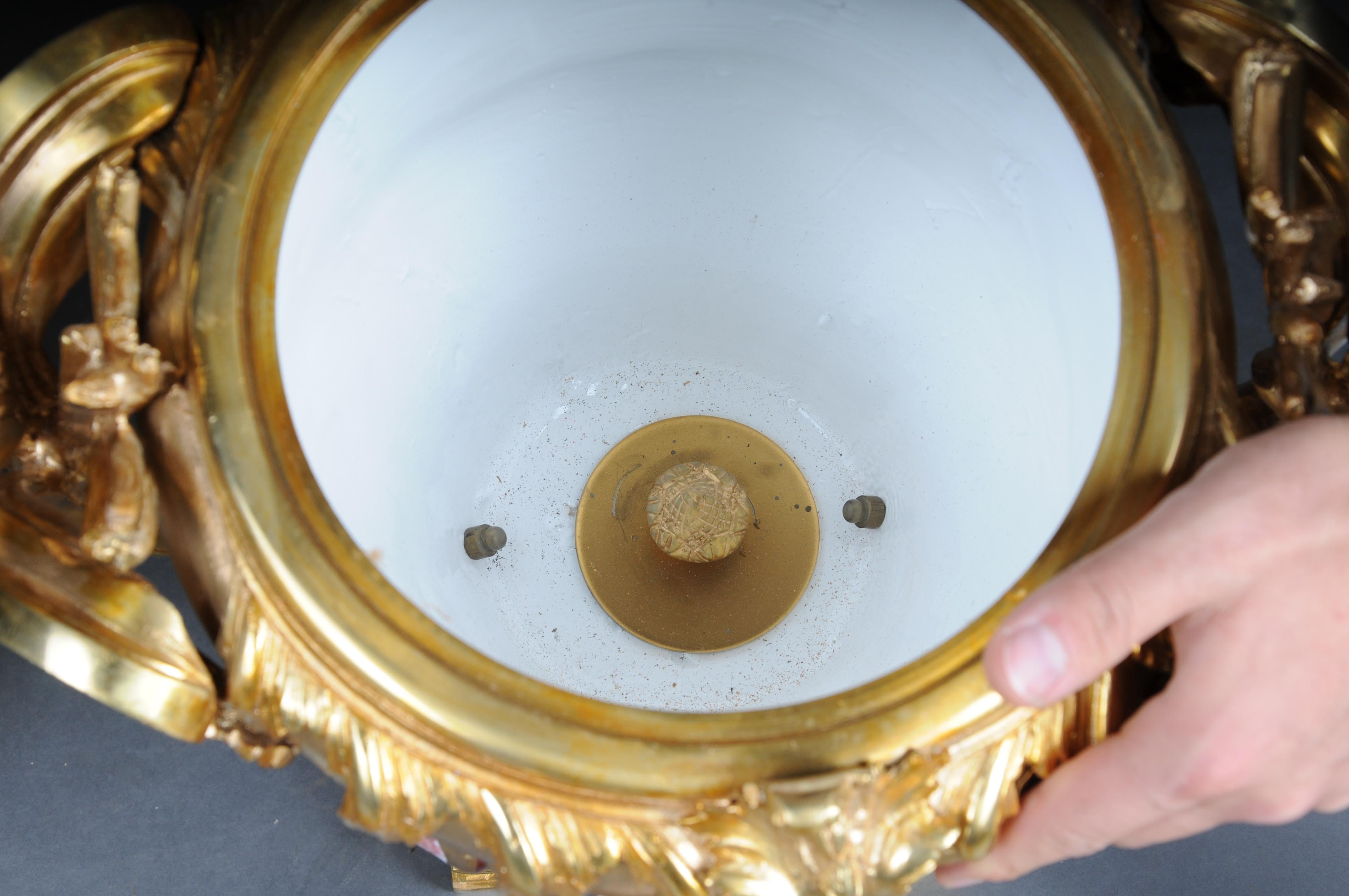 Pair (2) Magnificent and Decorative Gold Lidded Vases For Sale 8