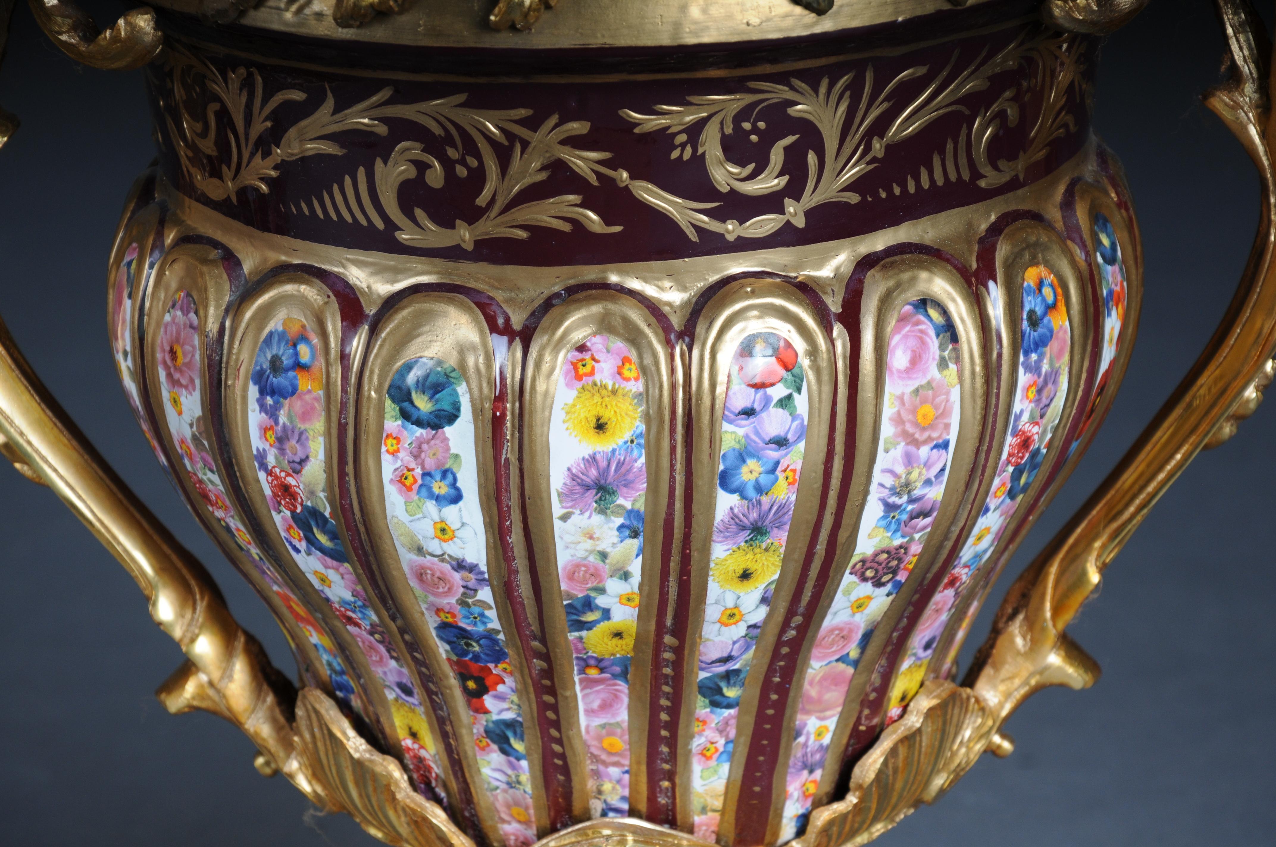 Brass Pair (2) Magnificent and Decorative Gold Lidded Vases For Sale