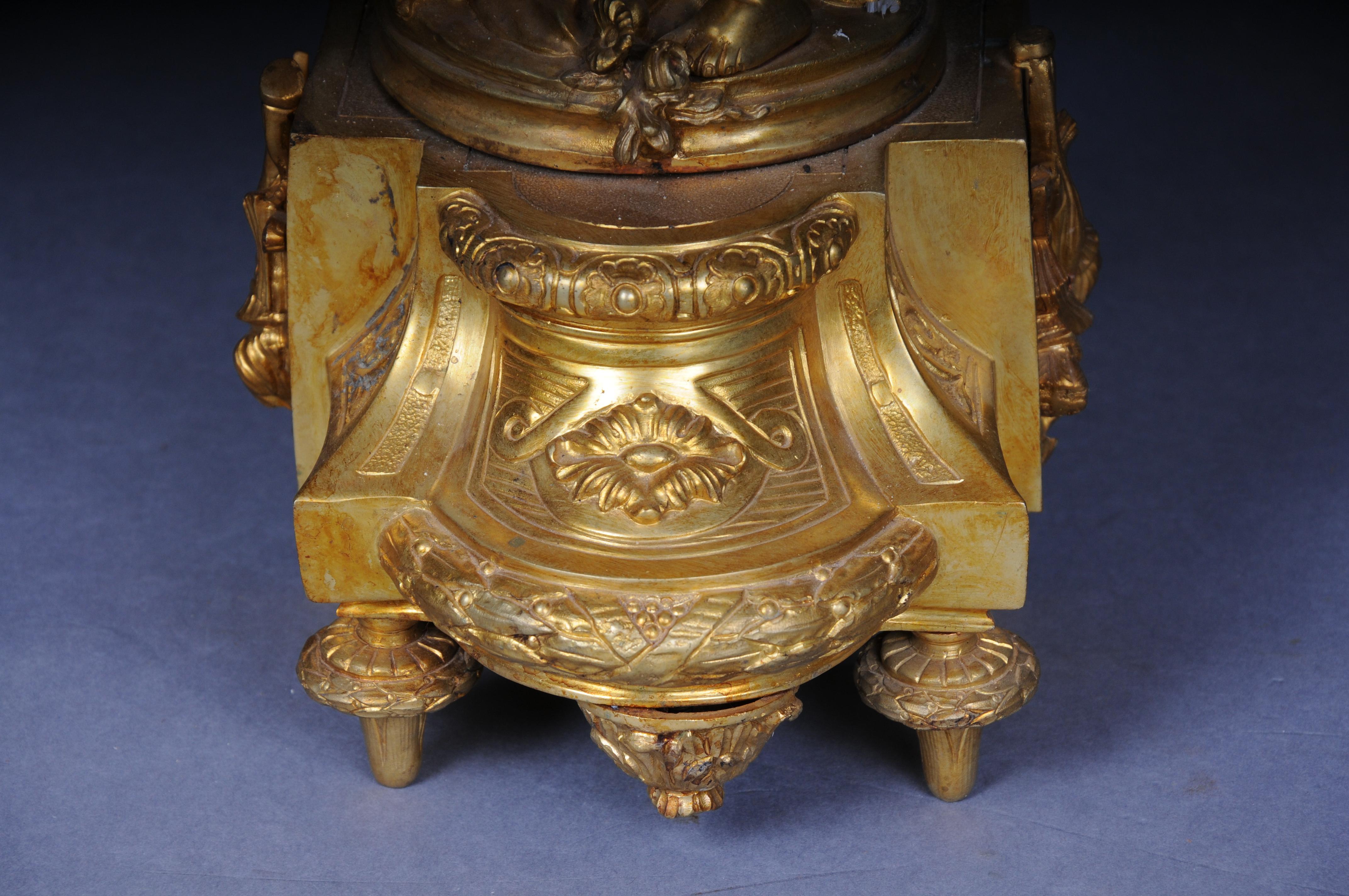 Pair (2) monumental royal candlesticks, gilded bronze, Louis XVI For Sale 4