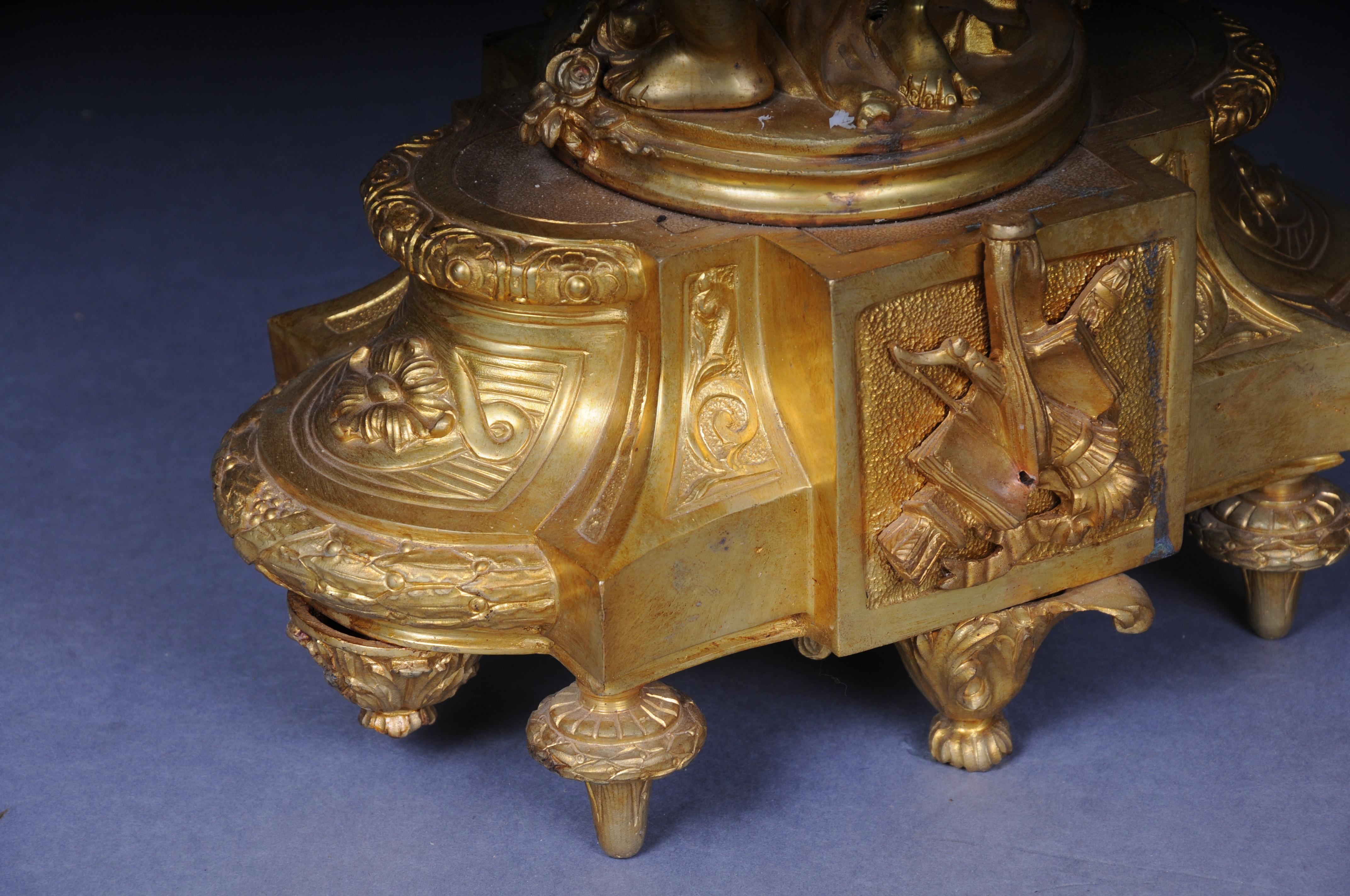Pair (2) monumental royal candlesticks, gilded bronze, Louis XVI For Sale 2