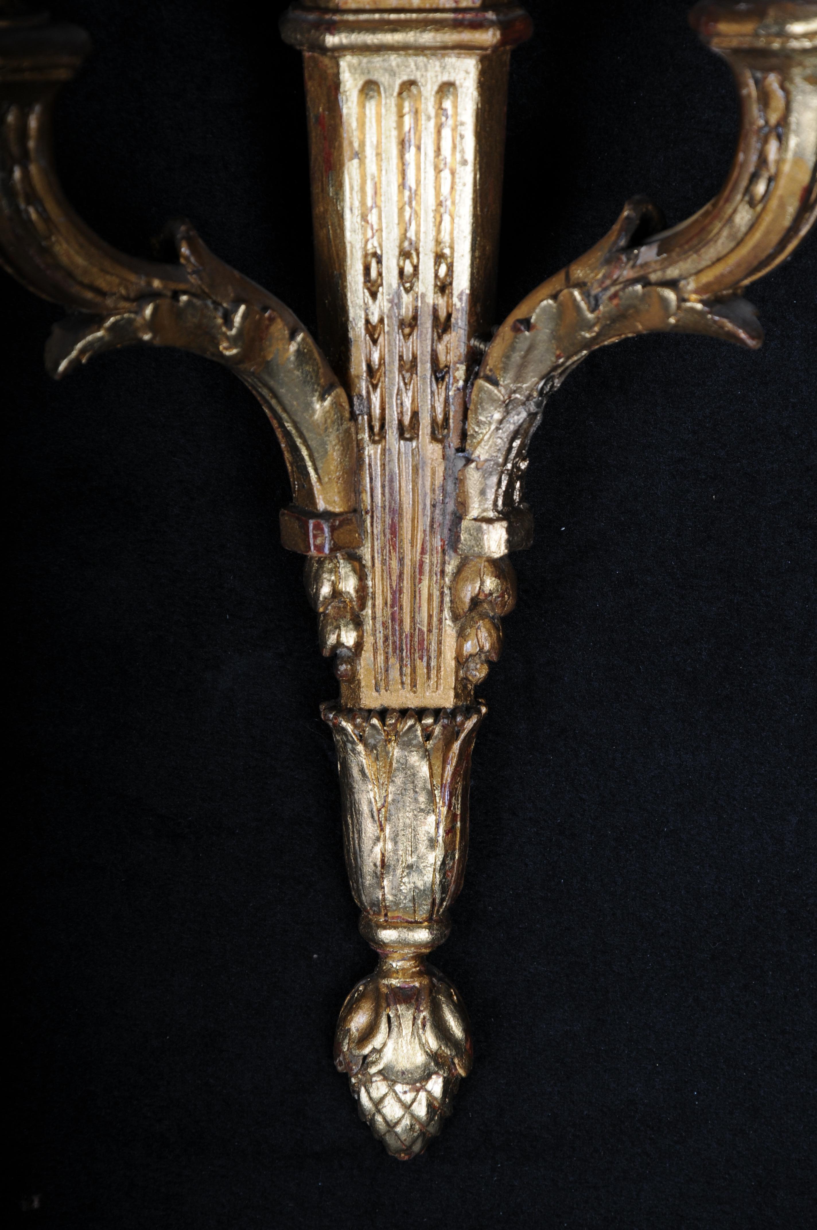 Pareja (2) de impresionantes apliques Luis XVI del siglo XX, dorados en Bueno estado para la venta en Berlin, DE