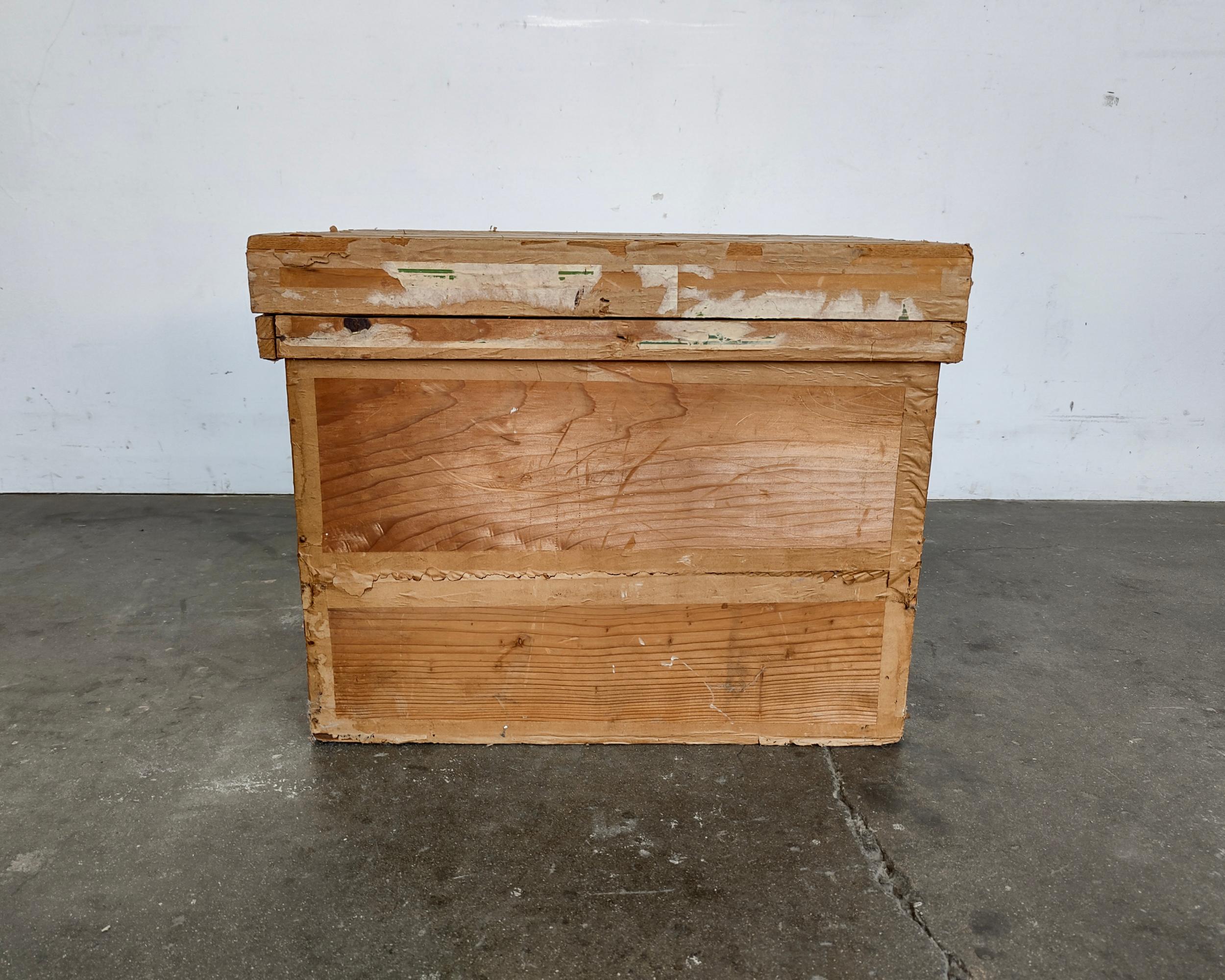 Pair '2' of Antique Japanese Cedar Tea Crates 4