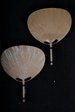 Pair (2) of iconic original Ingo Maurer wall sconces, model Uchiwa, a design cla