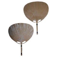 Pair (2) of iconic original Ingo Maurer wall sconces, model Uchiwa, a design cla