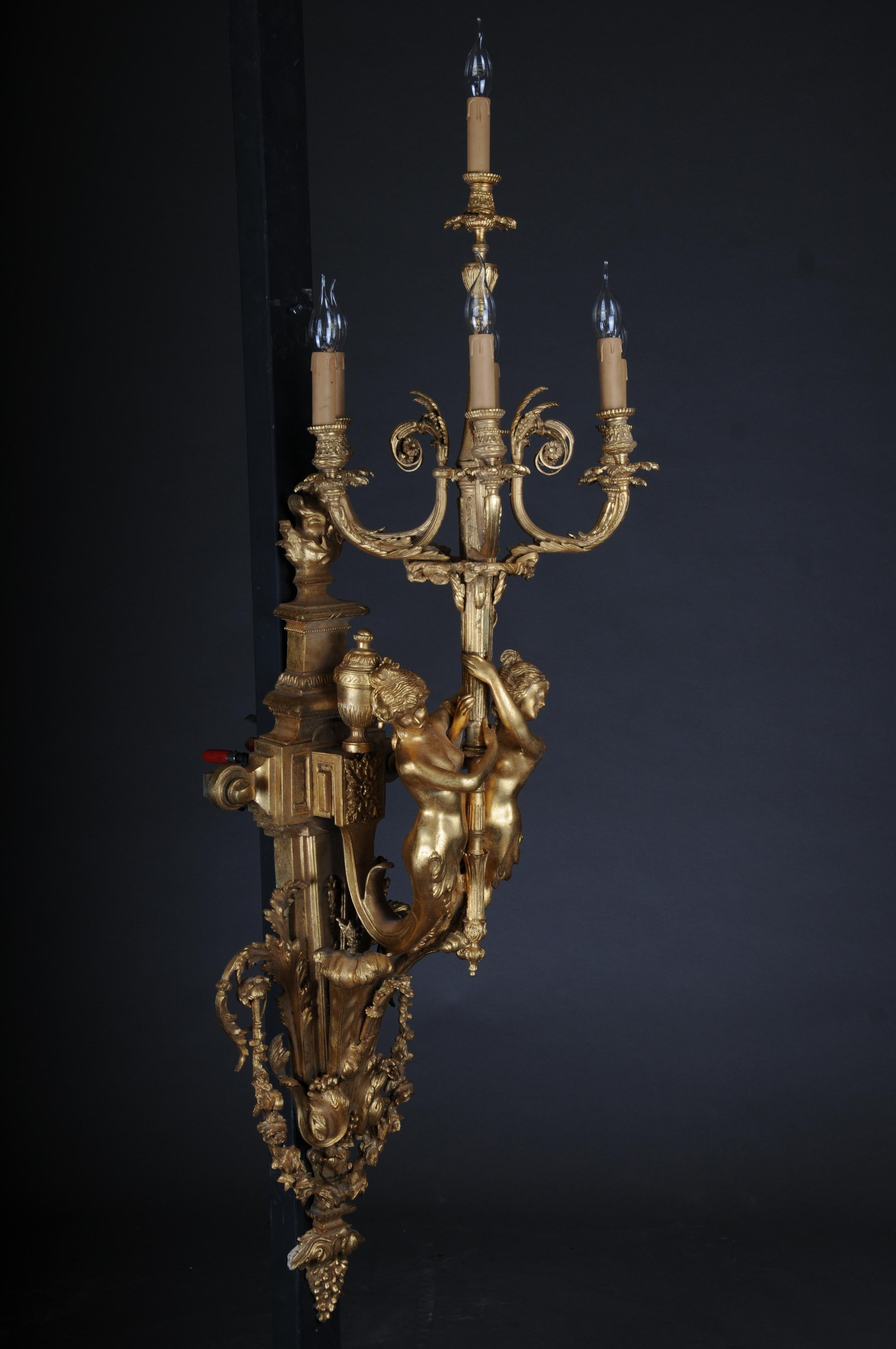 Pair (2) of Monumental Wall Sconce/Lamp Appliques Napoleon III For Sale 8