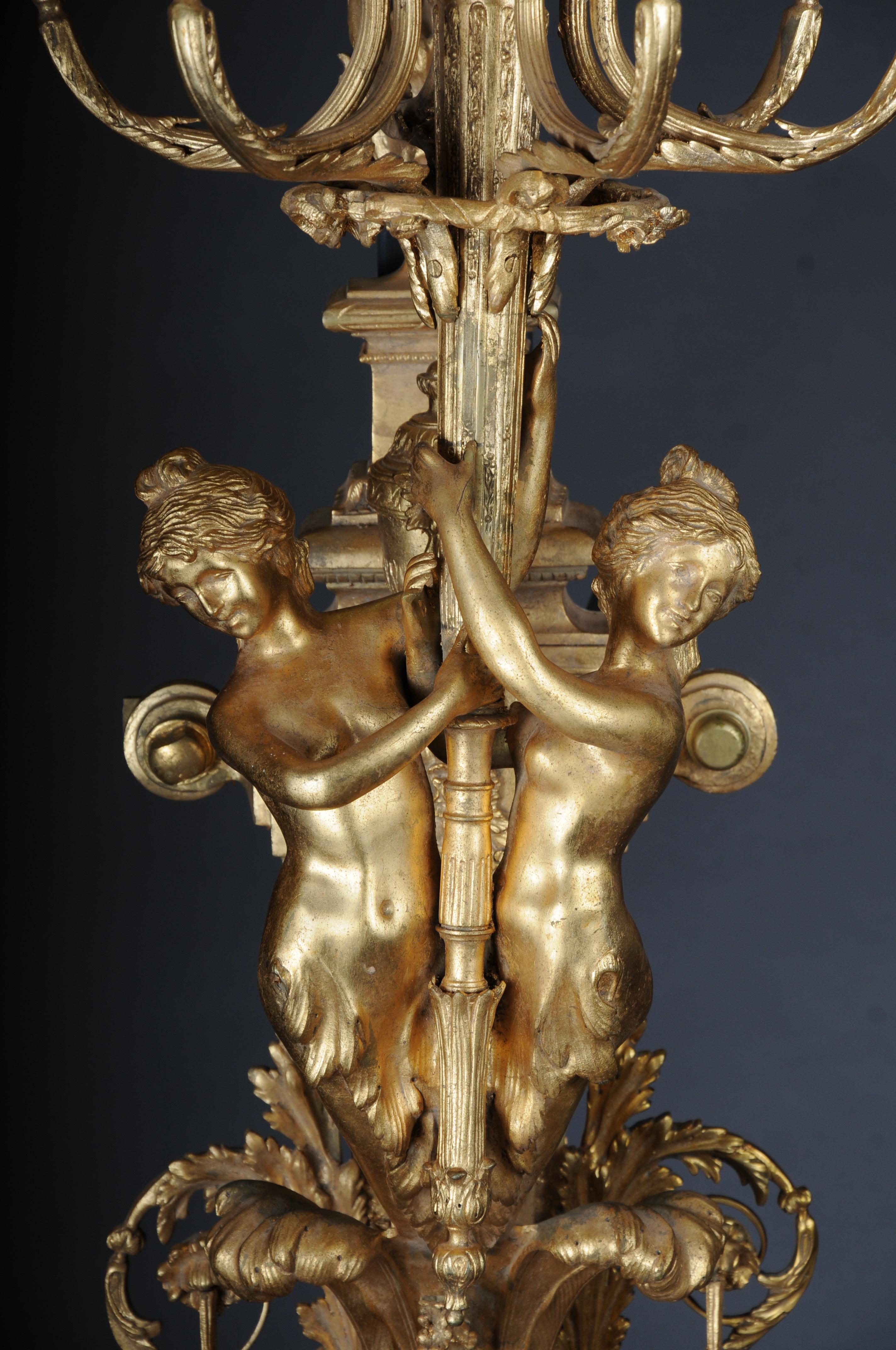 Gilt Pair (2) of Monumental Wall Sconce/Lamp Appliques Napoleon III For Sale