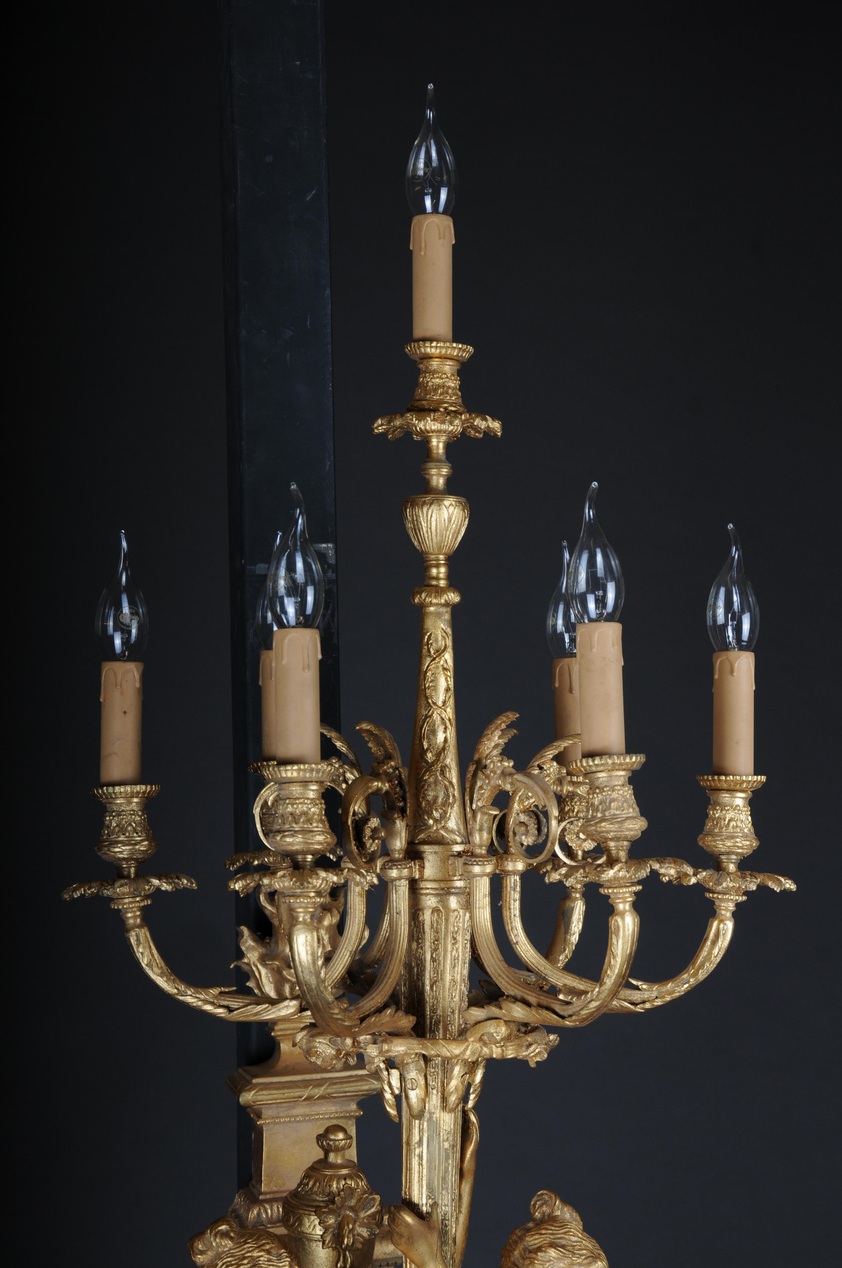 20th Century Pair (2) of Monumental Wall Sconce/Lamp Appliques Napoleon III For Sale