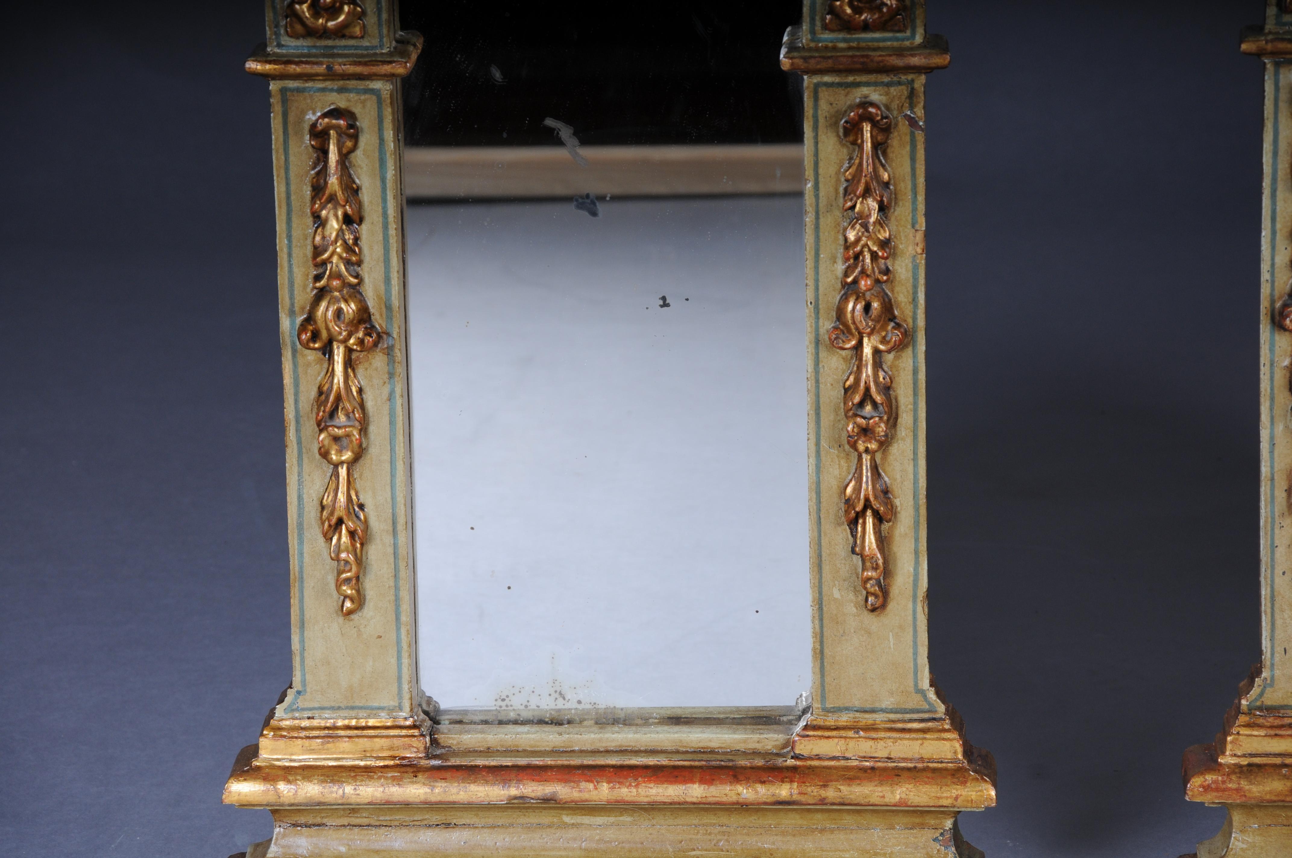 Coppia (2) di specchi da parete antichi di qualità museale, dorati, circa 1830 in vendita 3