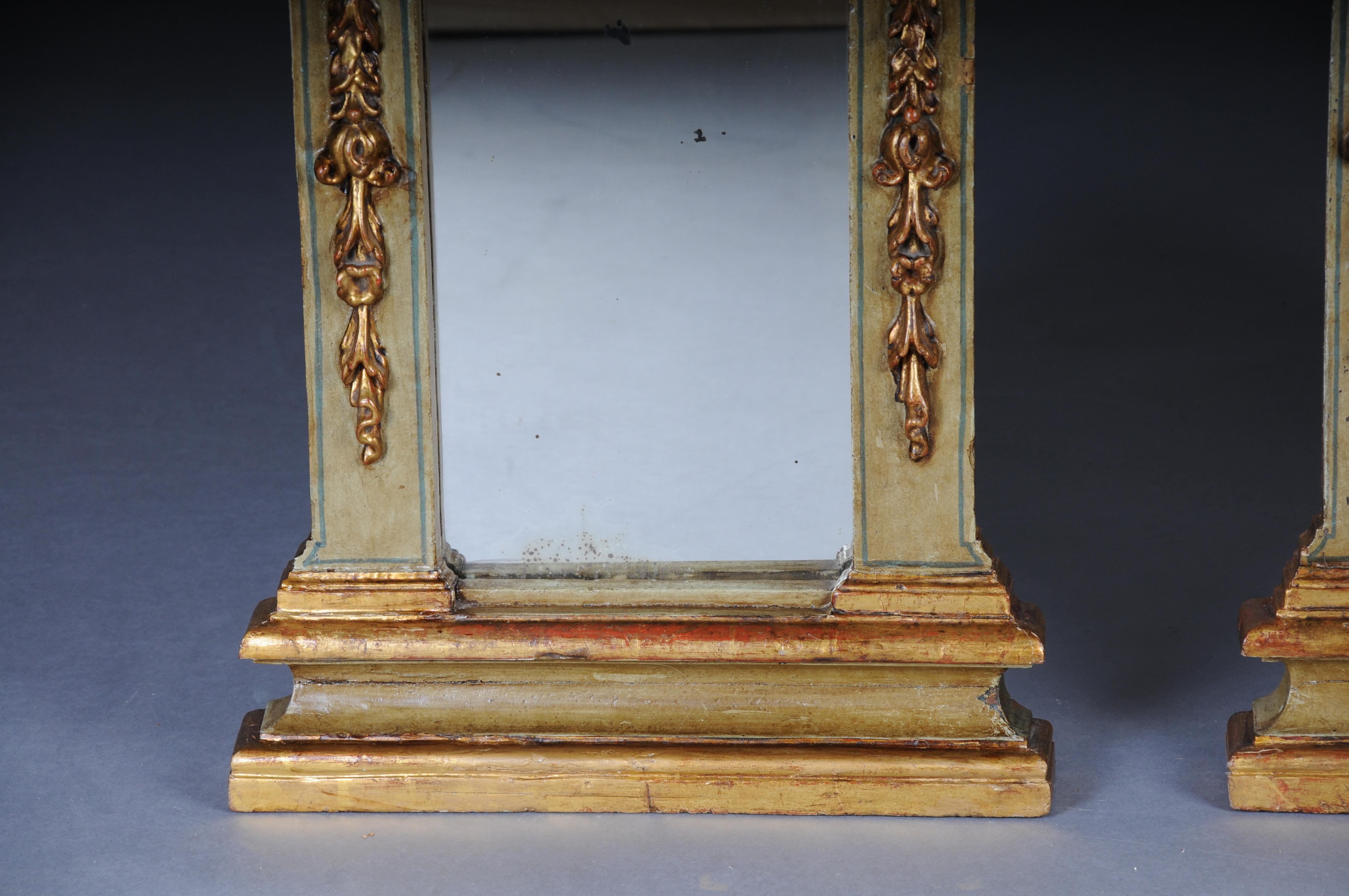 Coppia (2) di specchi da parete antichi di qualità museale, dorati, circa 1830 in vendita 5