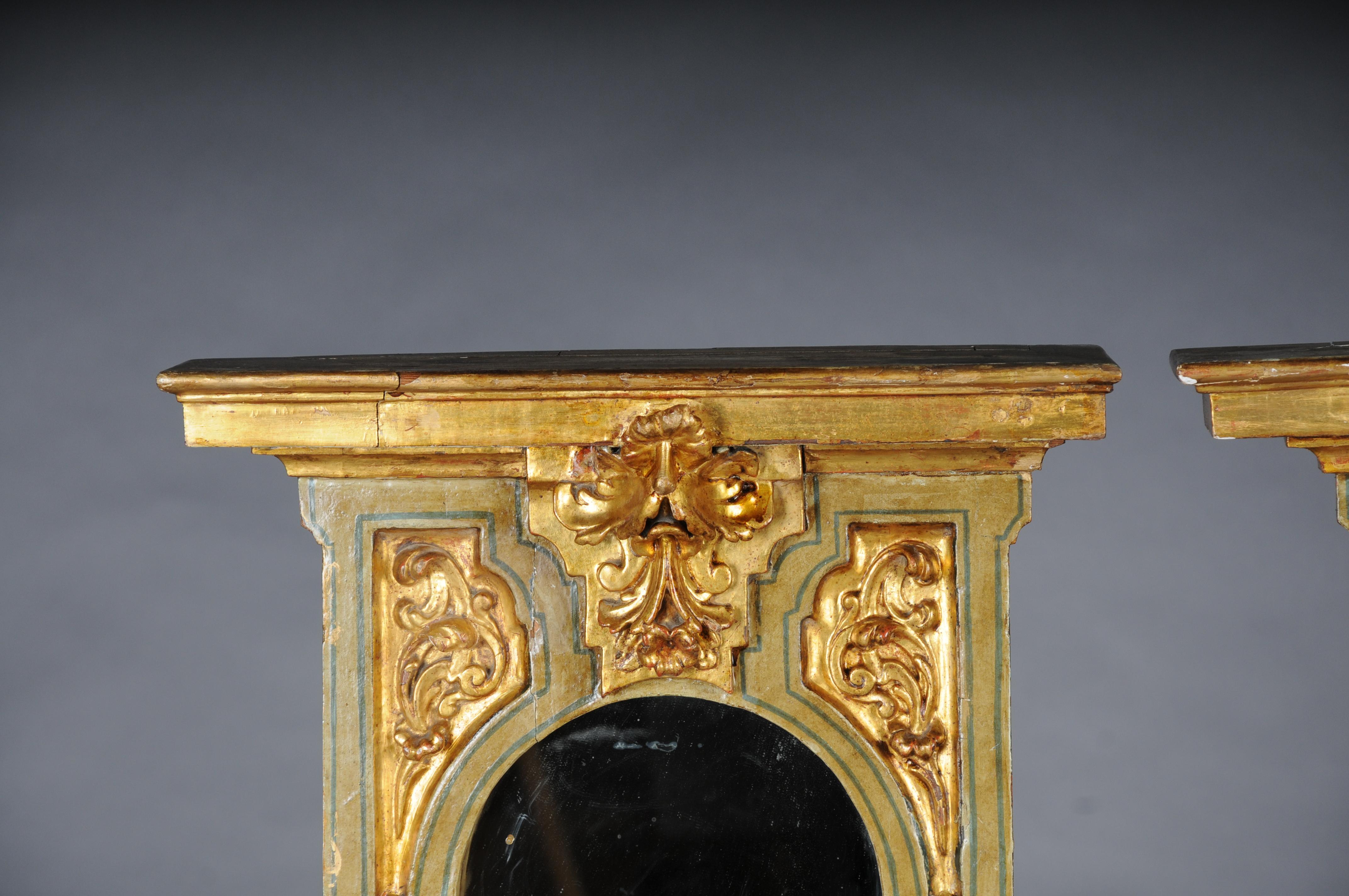 Coppia (2) di specchi da parete antichi di qualità museale, dorati, circa 1830 in vendita 7