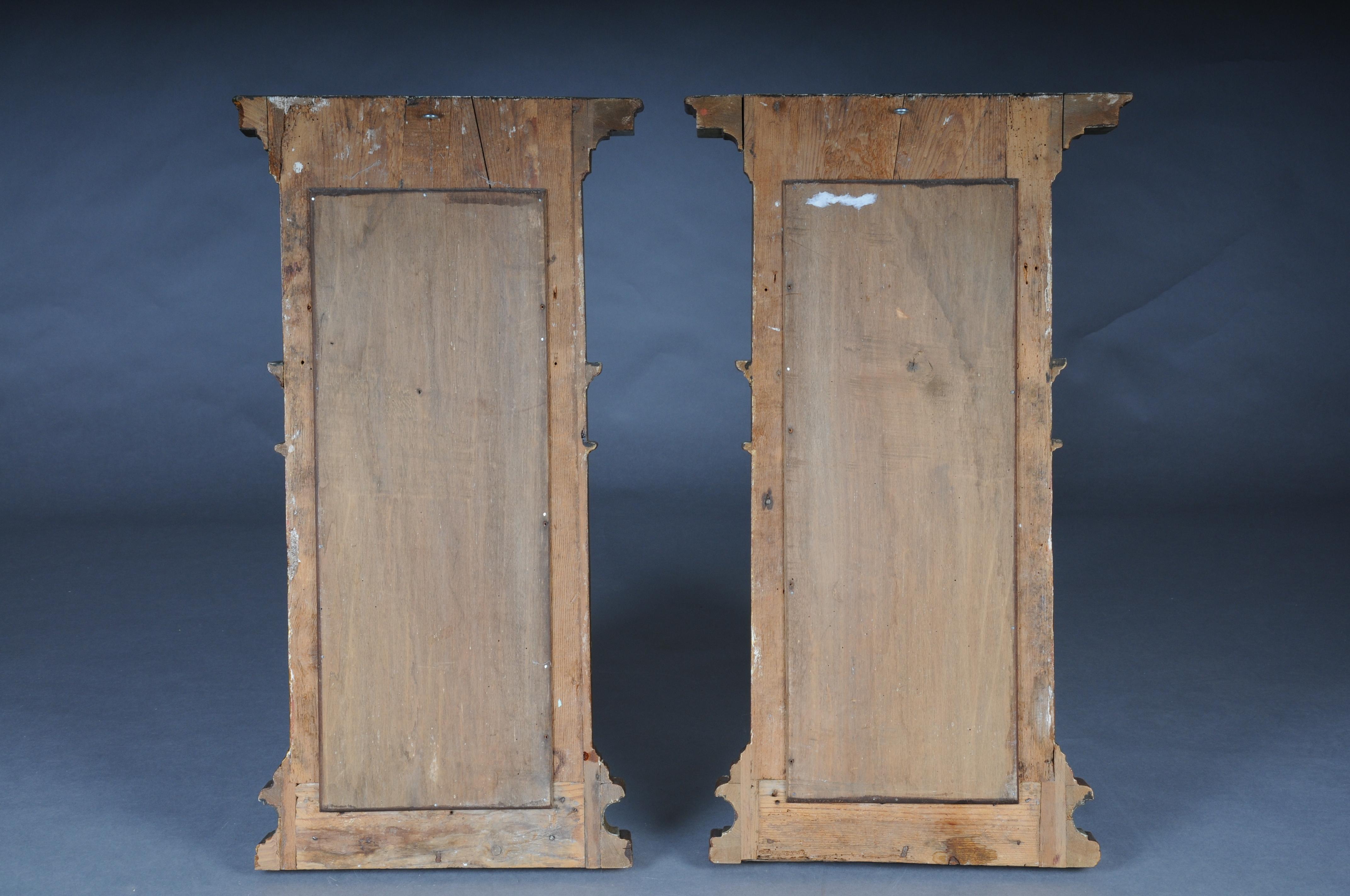 Coppia (2) di specchi da parete antichi di qualità museale, dorati, circa 1830 In condizioni buone in vendita a Berlin, DE