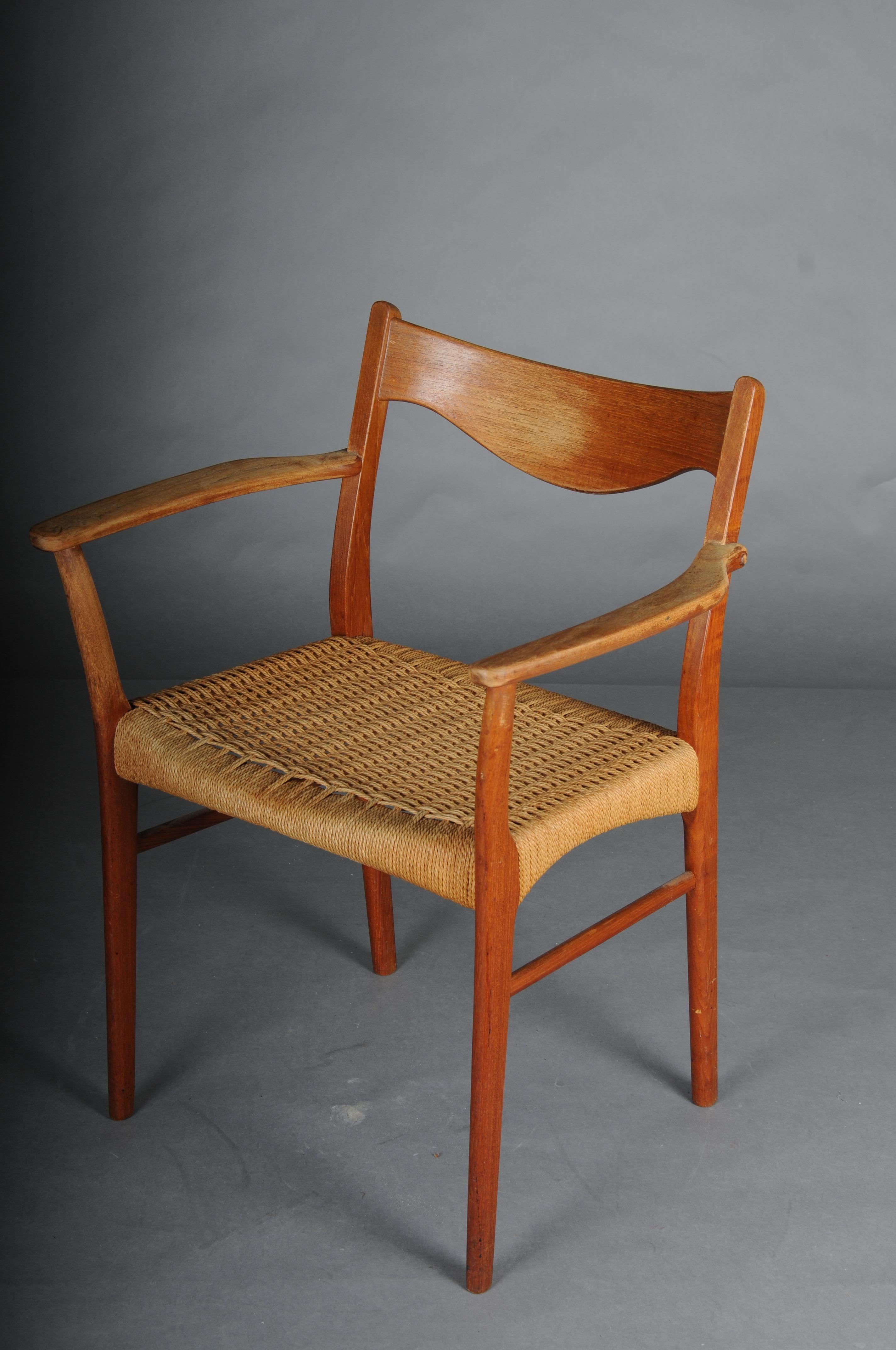 Pareja (2) de sillones escandinavos de teca y cuerda de Arne Wahl Iversen en venta 10
