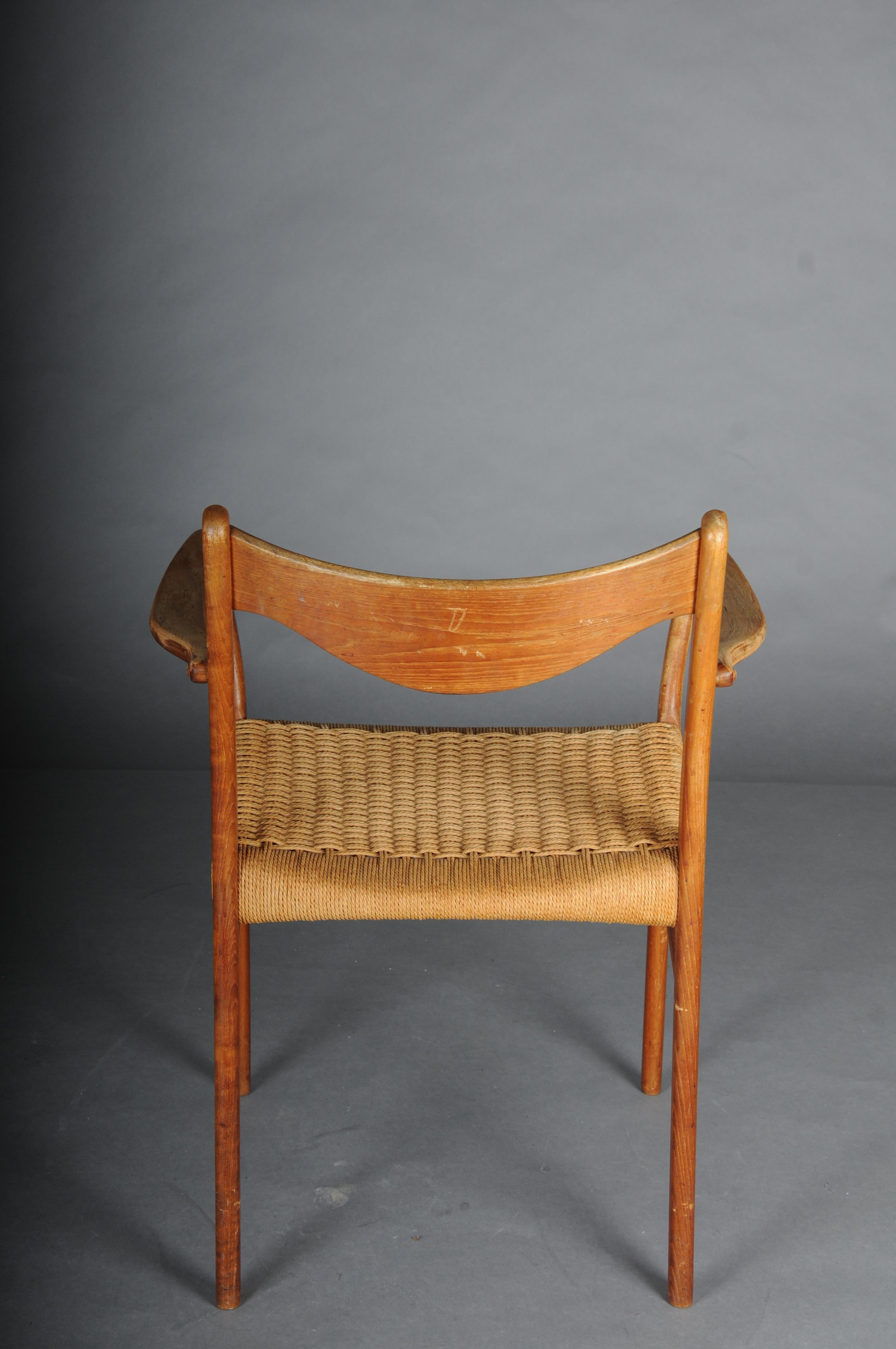 Pareja (2) de sillones escandinavos de teca y cuerda de Arne Wahl Iversen en venta 13
