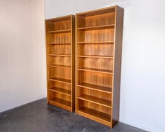 Pair '2' of Tall Mid-Century Danish Modern Teak Bookshelves