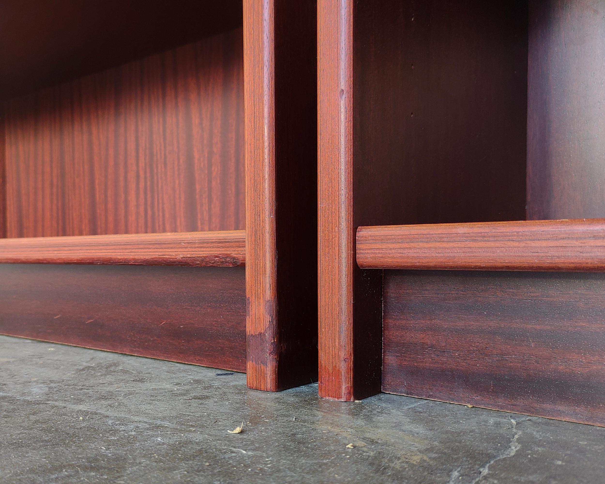 Pair '2' of Tall Mid-Century Danish Rosewood Bookshelves 1970s 8