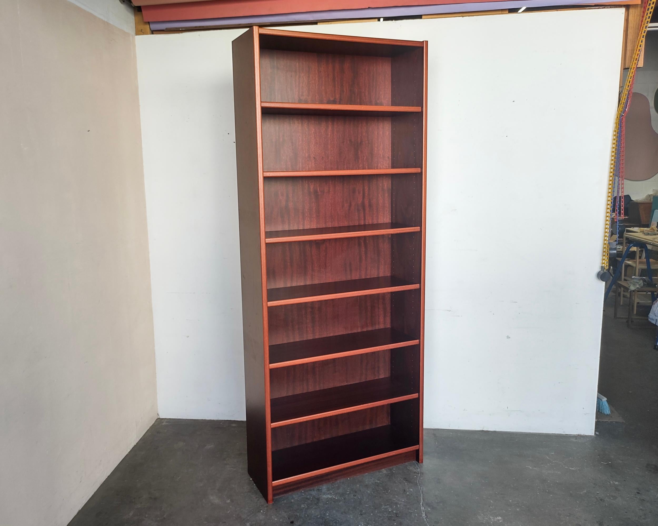 Mid-Century Modern Pair '2' of Tall Mid-Century Danish Rosewood Bookshelves 1970s