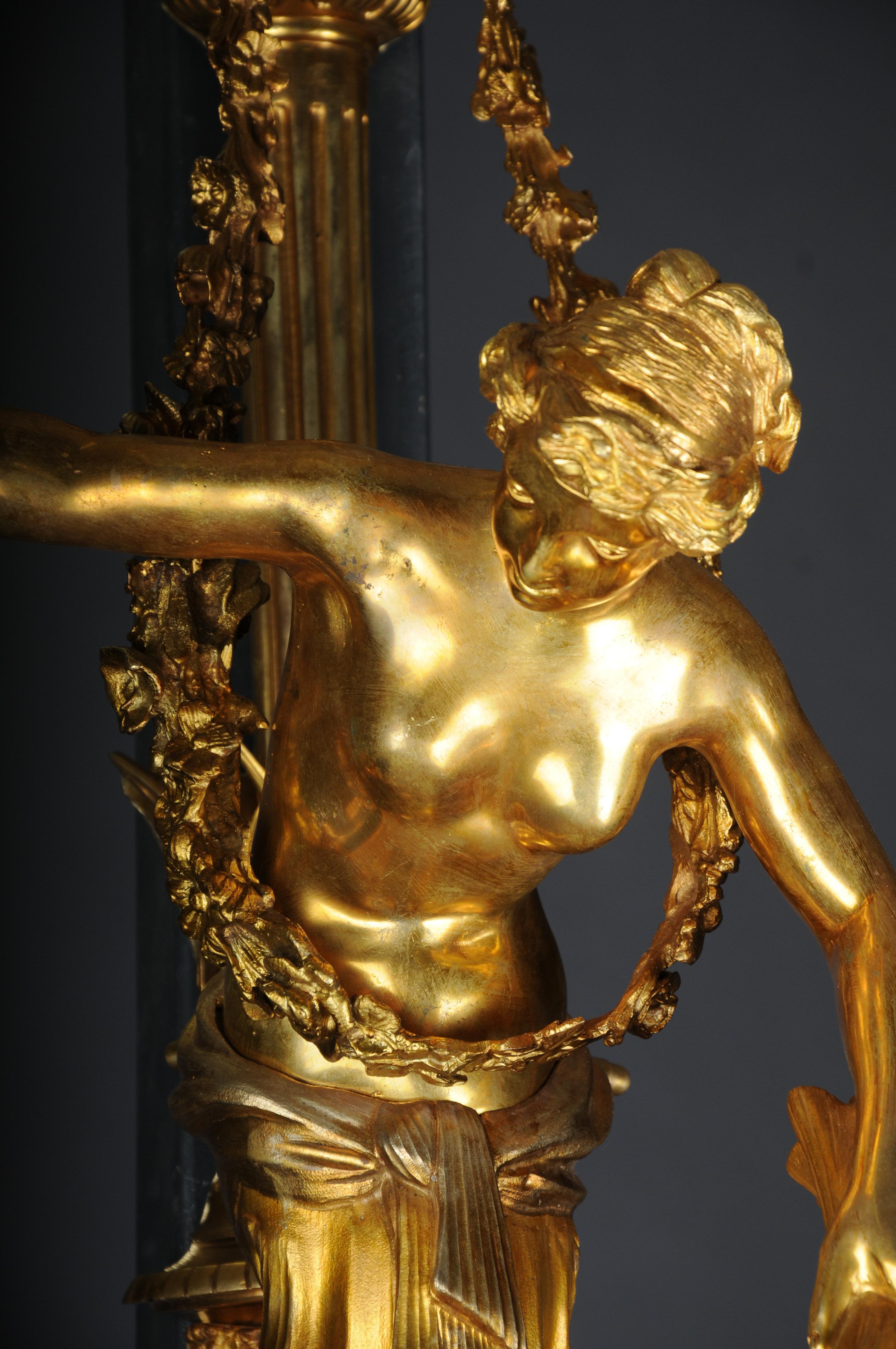 Pair (2) of Unique French Sconces, Gilt Bronze, Paris, 20th Century For Sale 6