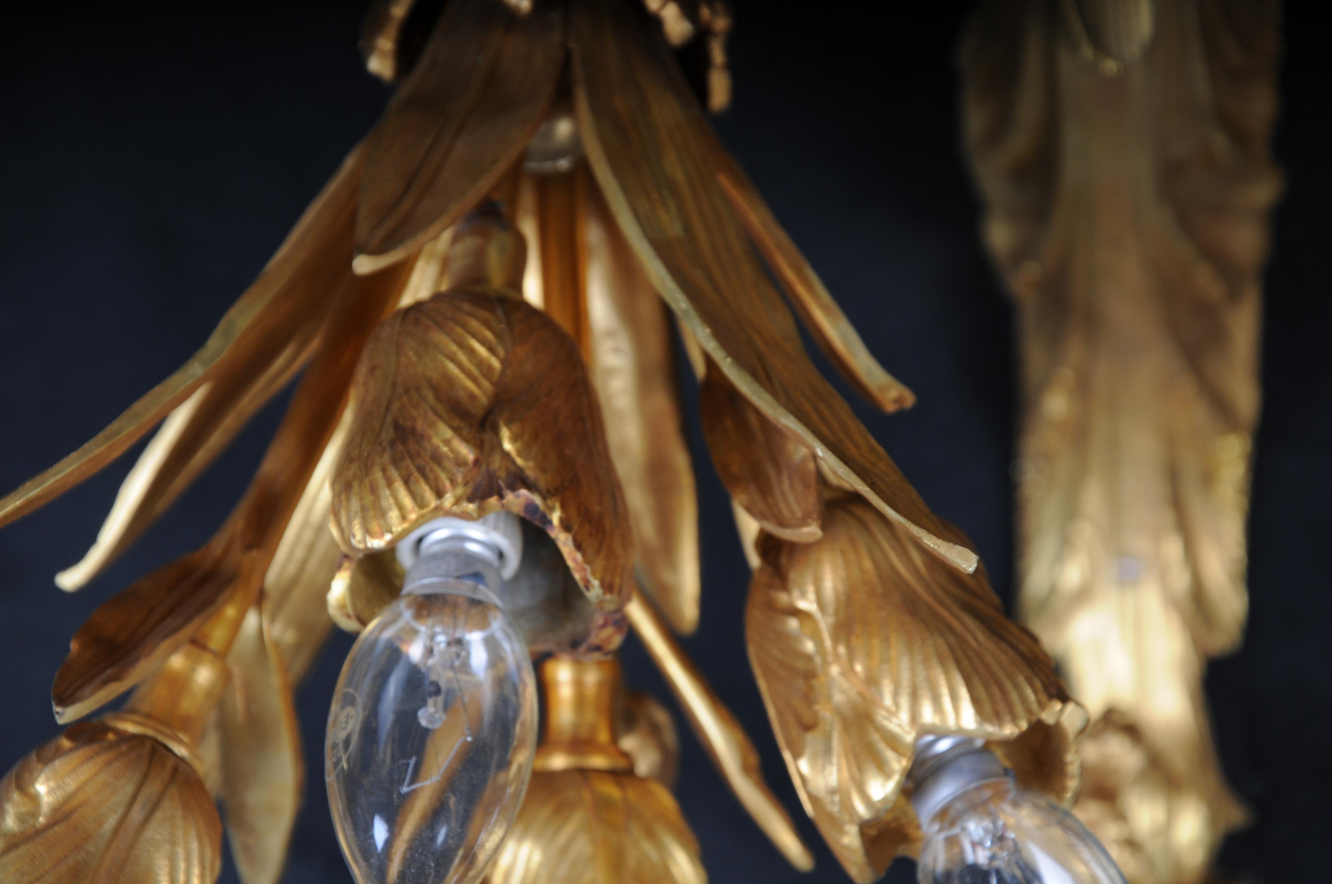 Paire (2) d'appliques françaises uniques, bronze doré, Paris, 20e siècle en vente 9