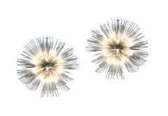 Paire de lustres Sputnik à 20 lumières de style Mid-century par Jean de Merry pour Lumiere