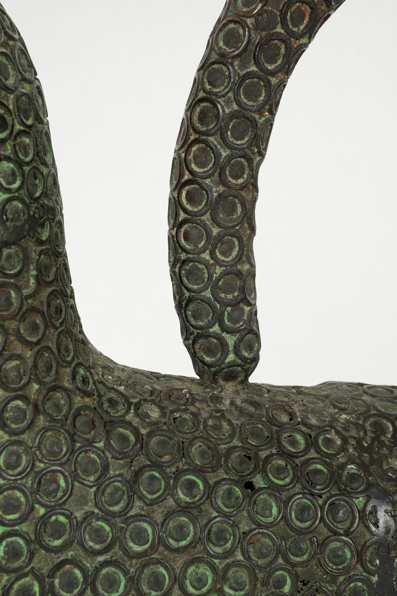 Pair 20th Century Byzantine Style Bronze Leopards 5