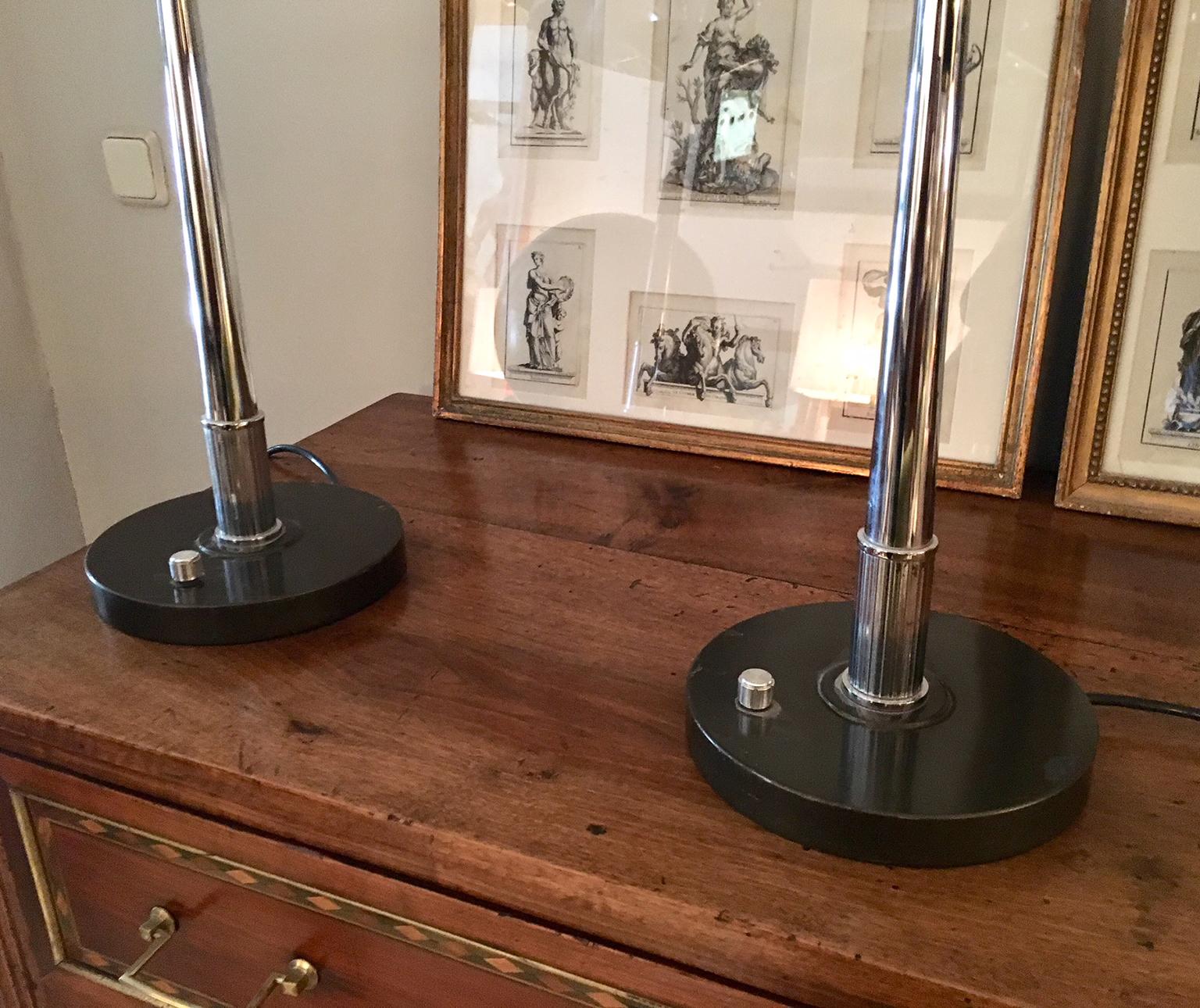 Pair 20th Century Mid Century Desk Table Lamps For Sale 4