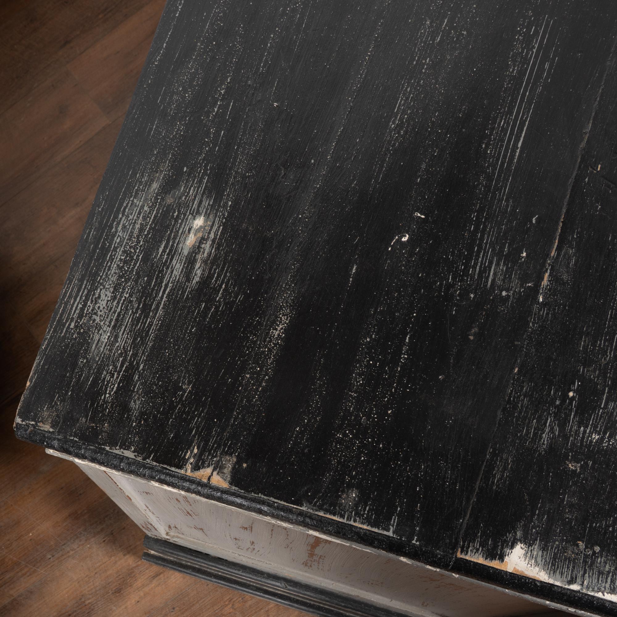 Pair, 20th Century French Gray Painted Apothecary Counters with 15 Drawers each For Sale 1