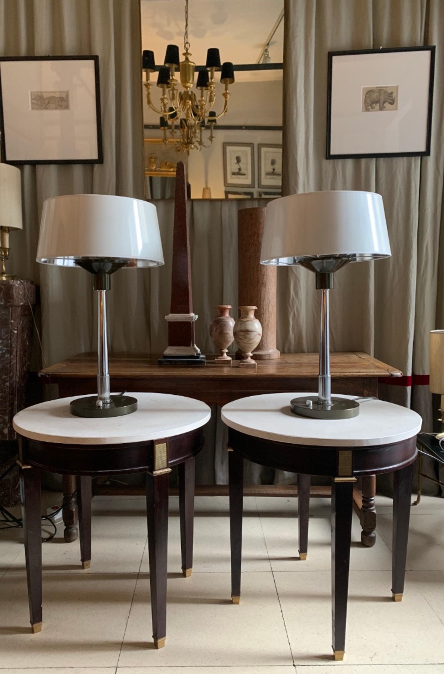 Paire de lampes de table de bureau du milieu du XXe siècle du XXe siècle en vente 6