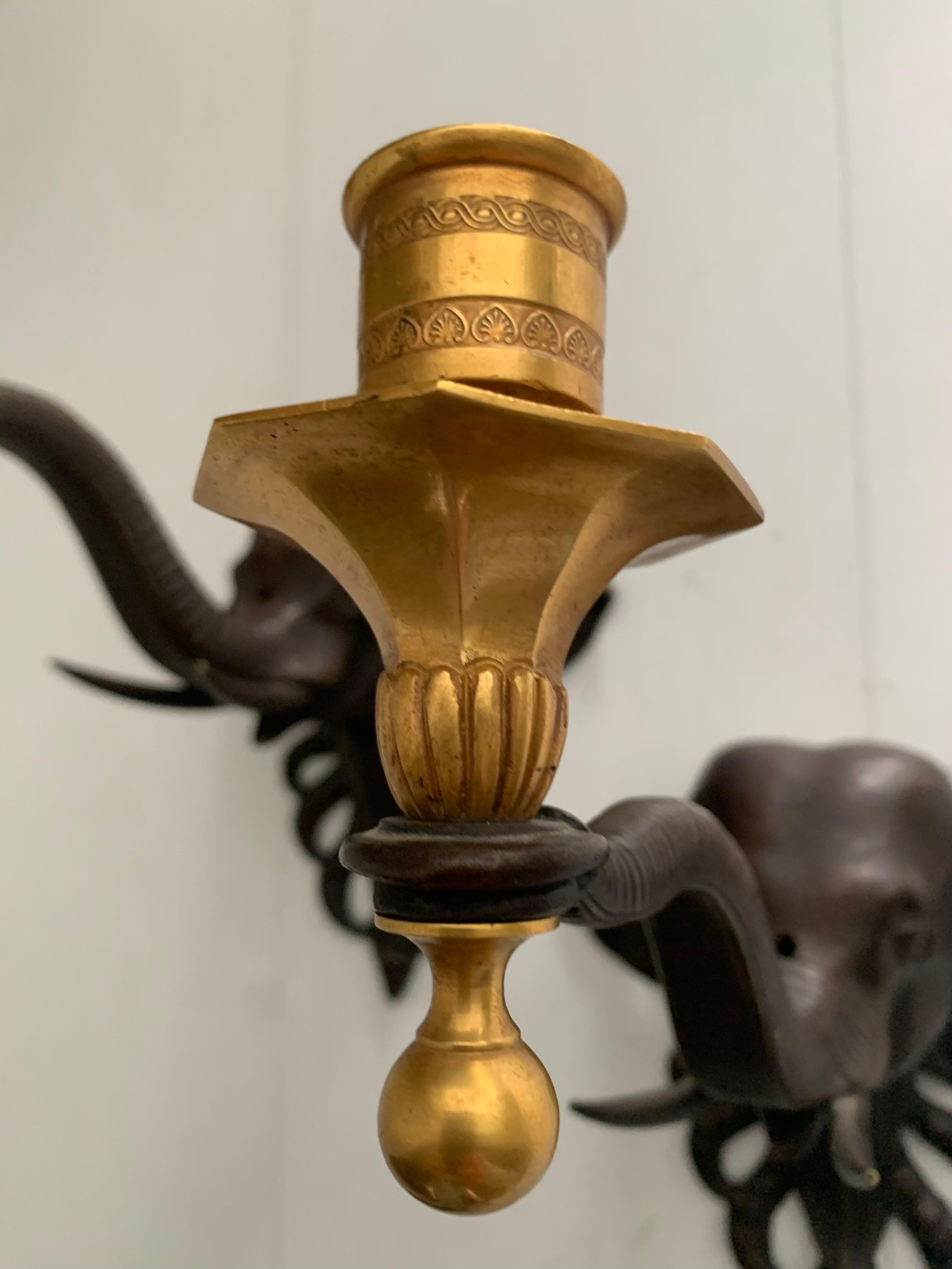 Paar 20. Jahrhundert Regency-Stil  Bronze und Ormolu  Kerzenständer Sconces im Angebot 12