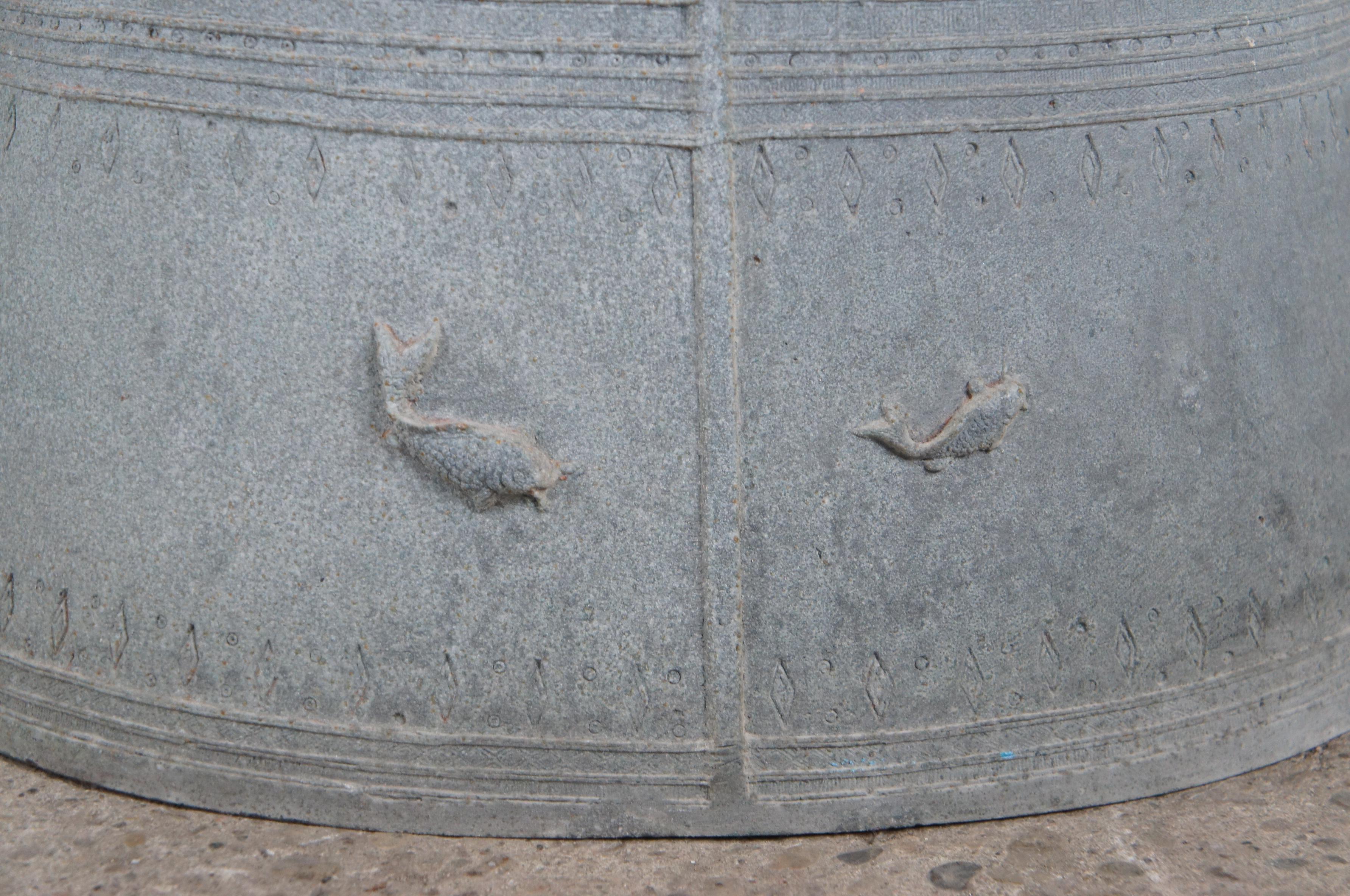 Pair 20th Century Southeast Asian Burmese Bronze Rain Drum Cocktail Tables For Sale 7