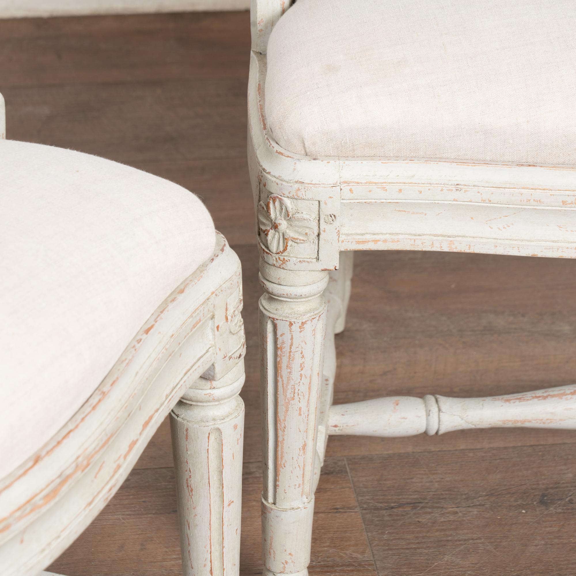 Pair, 20th Century Swedish Gustavian Style Armchairs For Sale 6