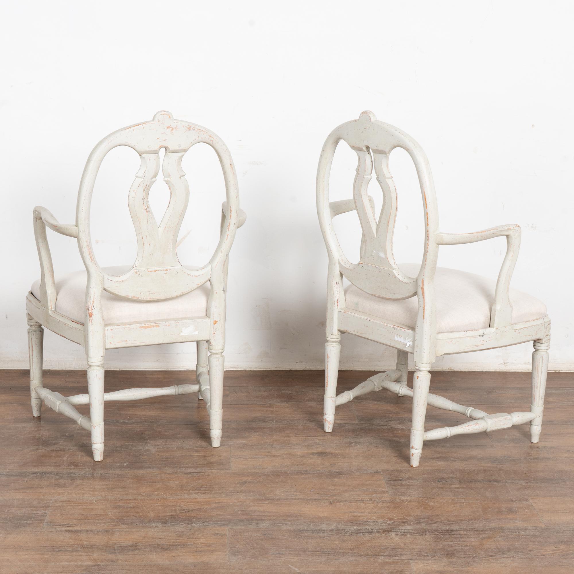 Pair, 20th Century Swedish Gustavian Style Armchairs For Sale 7