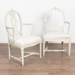 Pair, 20th Century Swedish Gustavian Style Armchairs