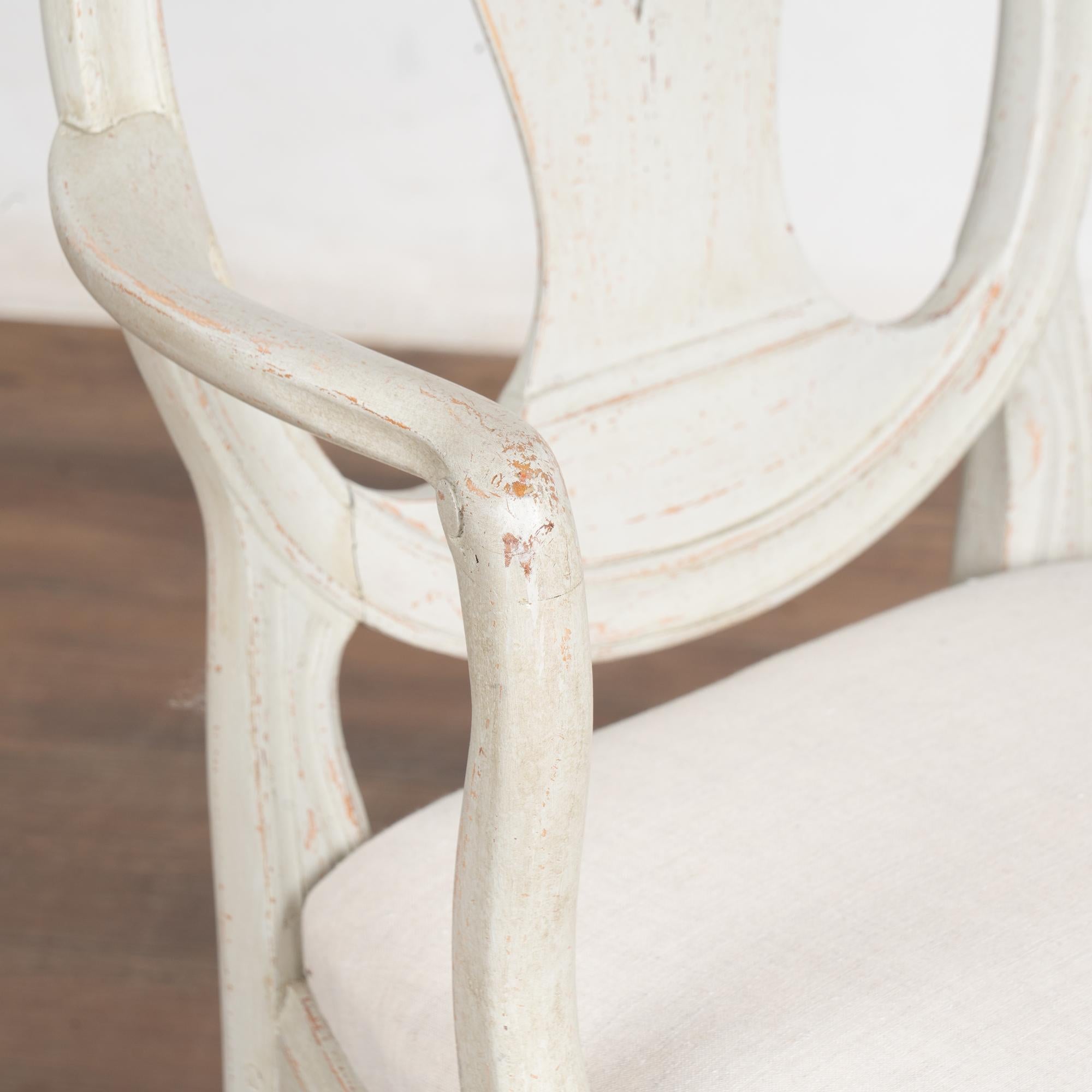 Pair, 20th Century Swedish Gustavian Style Armchairs For Sale 2