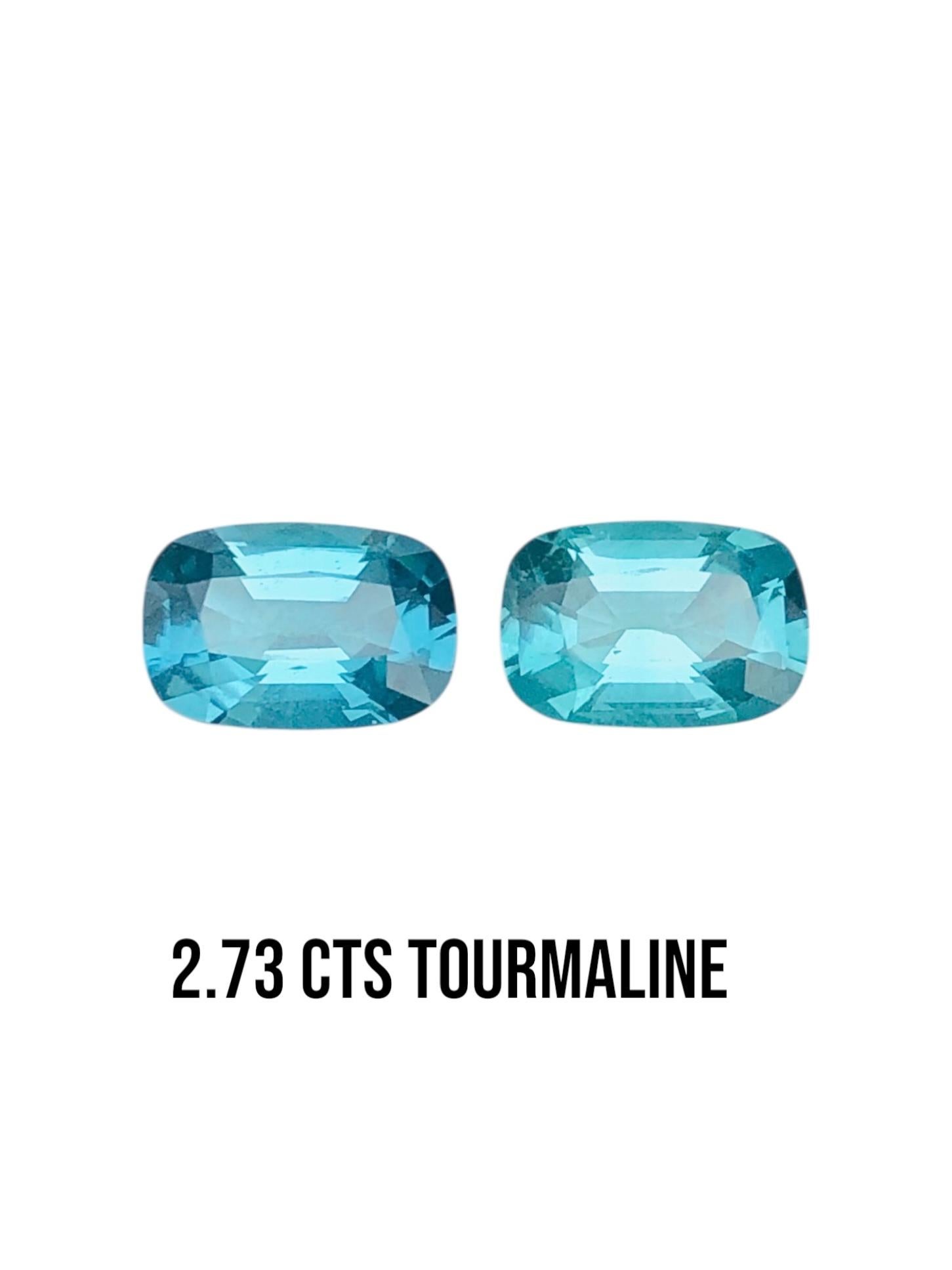 Tourmaline de jaspe bleu lagon de 2,73 carats, pureté éclatante en vente 3