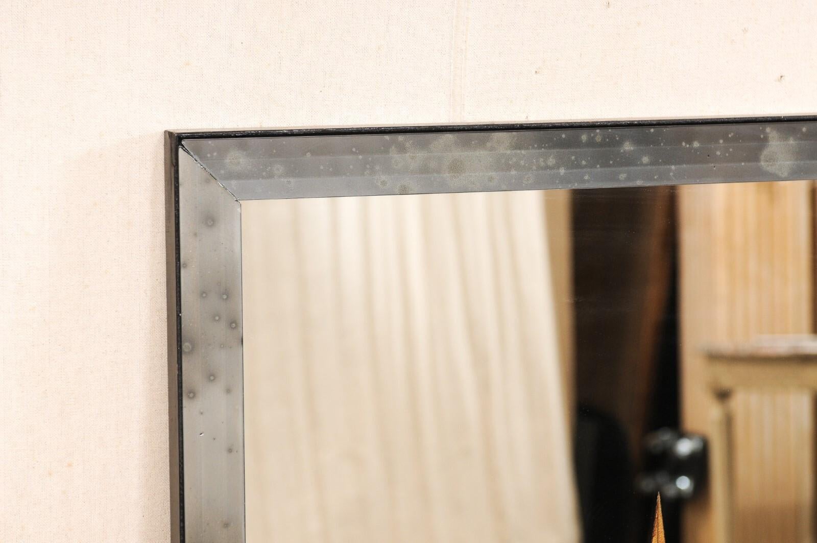 Pair 4' Tall Artisan Mirrors w/Gold Starburst Accents & Antiqued Glass Surrounds 1