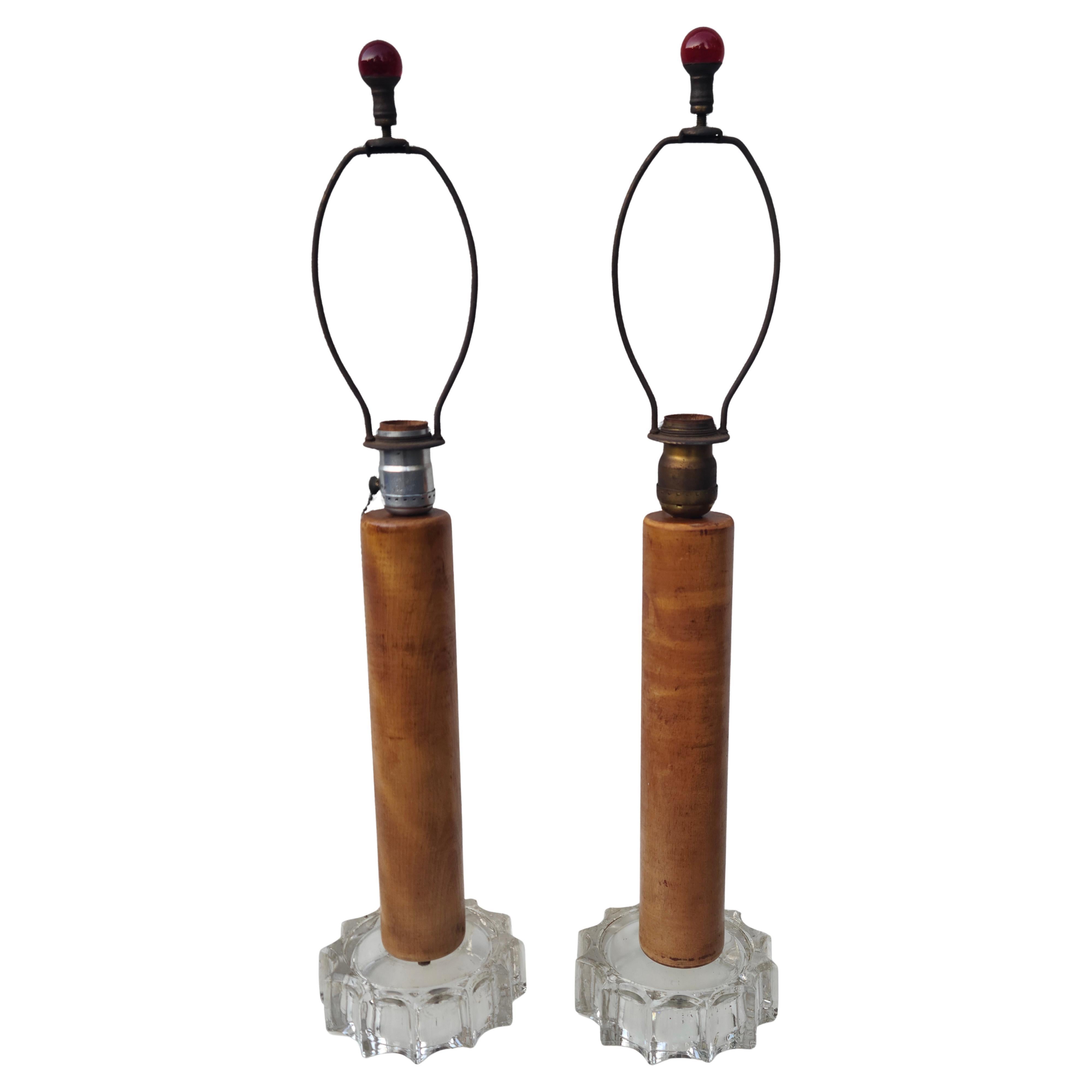 Paire de lampes de bureau modernes des années 40 par Otto Guggenheim