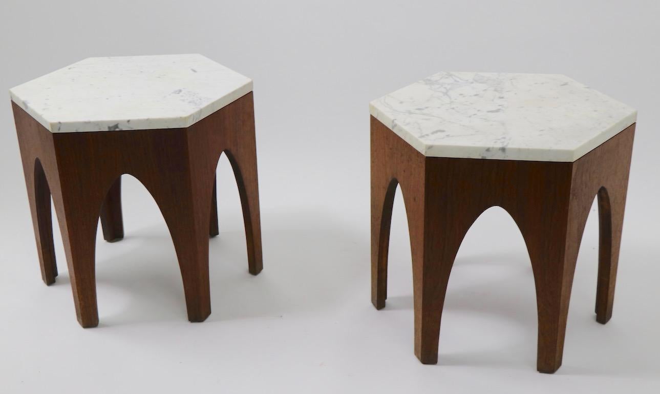Pair of 6 Sided Probber Style Tables 2