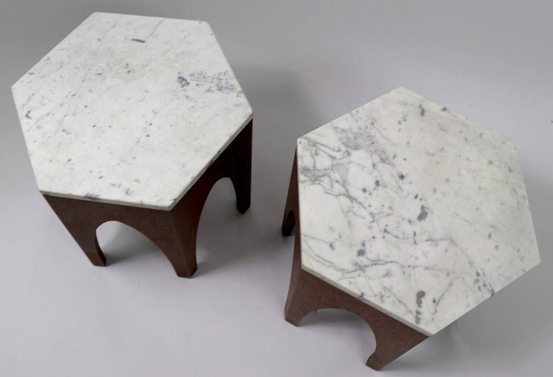 Pair of 6 Sided Probber Style Tables 4