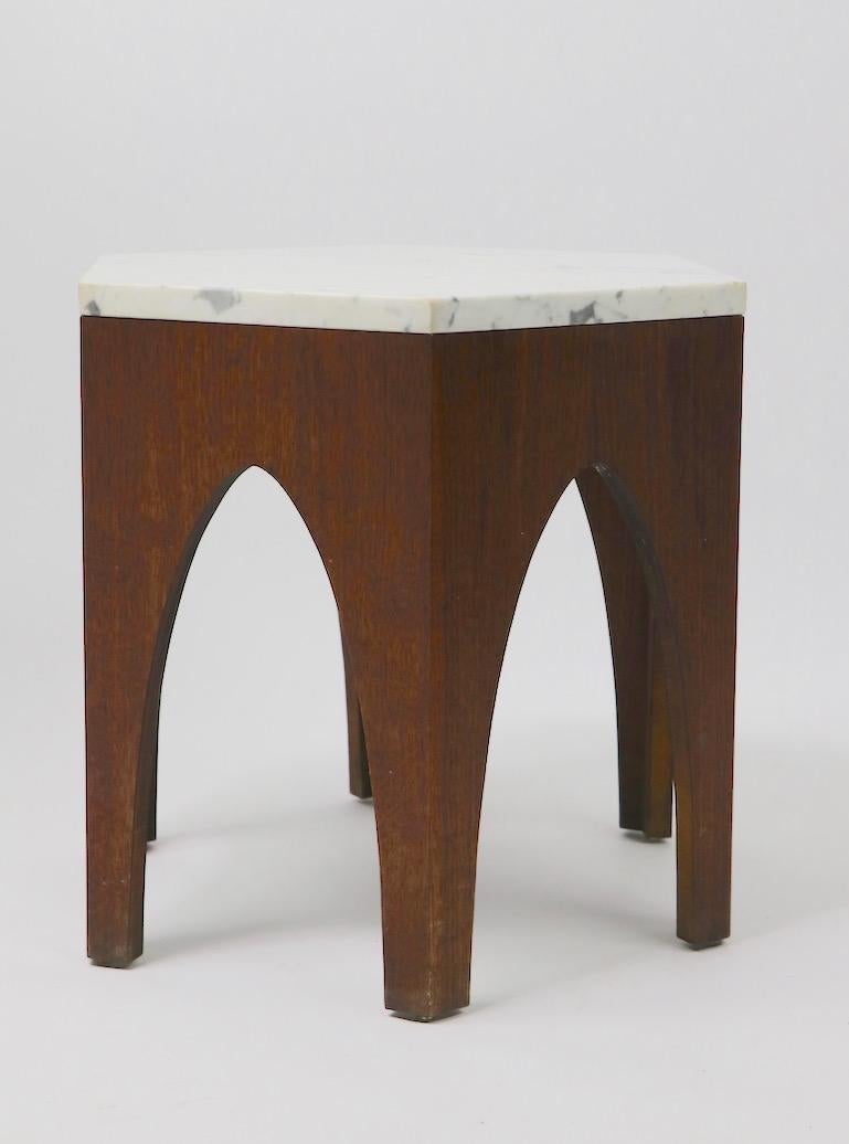 American Pair of 6 Sided Probber Style Tables