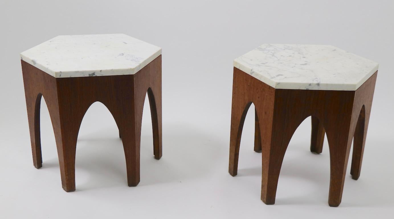 Pair of 6 Sided Probber Style Tables 1