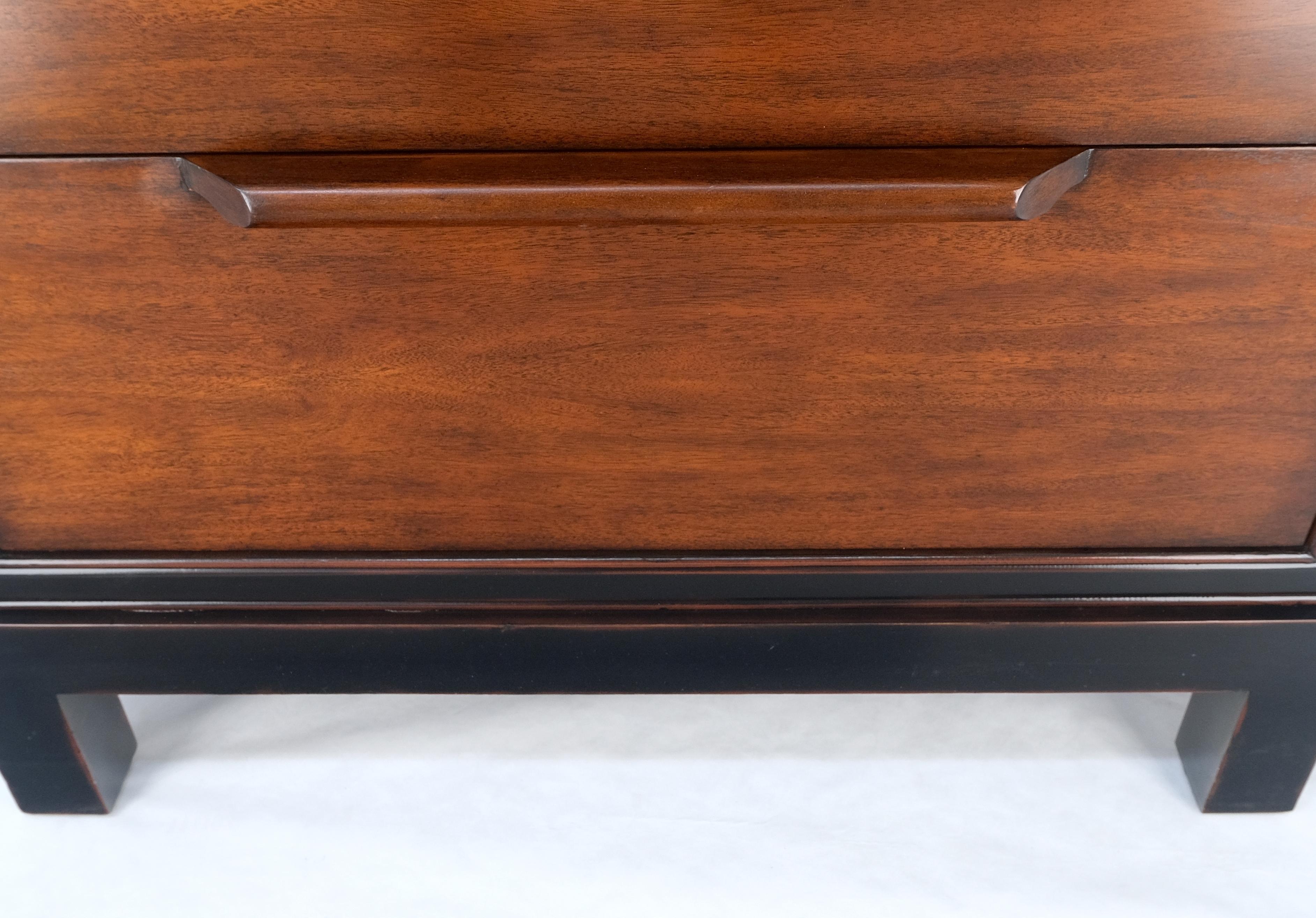 Pair 7.5' Tall Custom Mahogany Etageres Adjustable Shelves Dresser Drawers MINT! For Sale 1