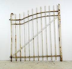 Pair 8 ft Wide Wrought Iron Driveway Entry Gate Set