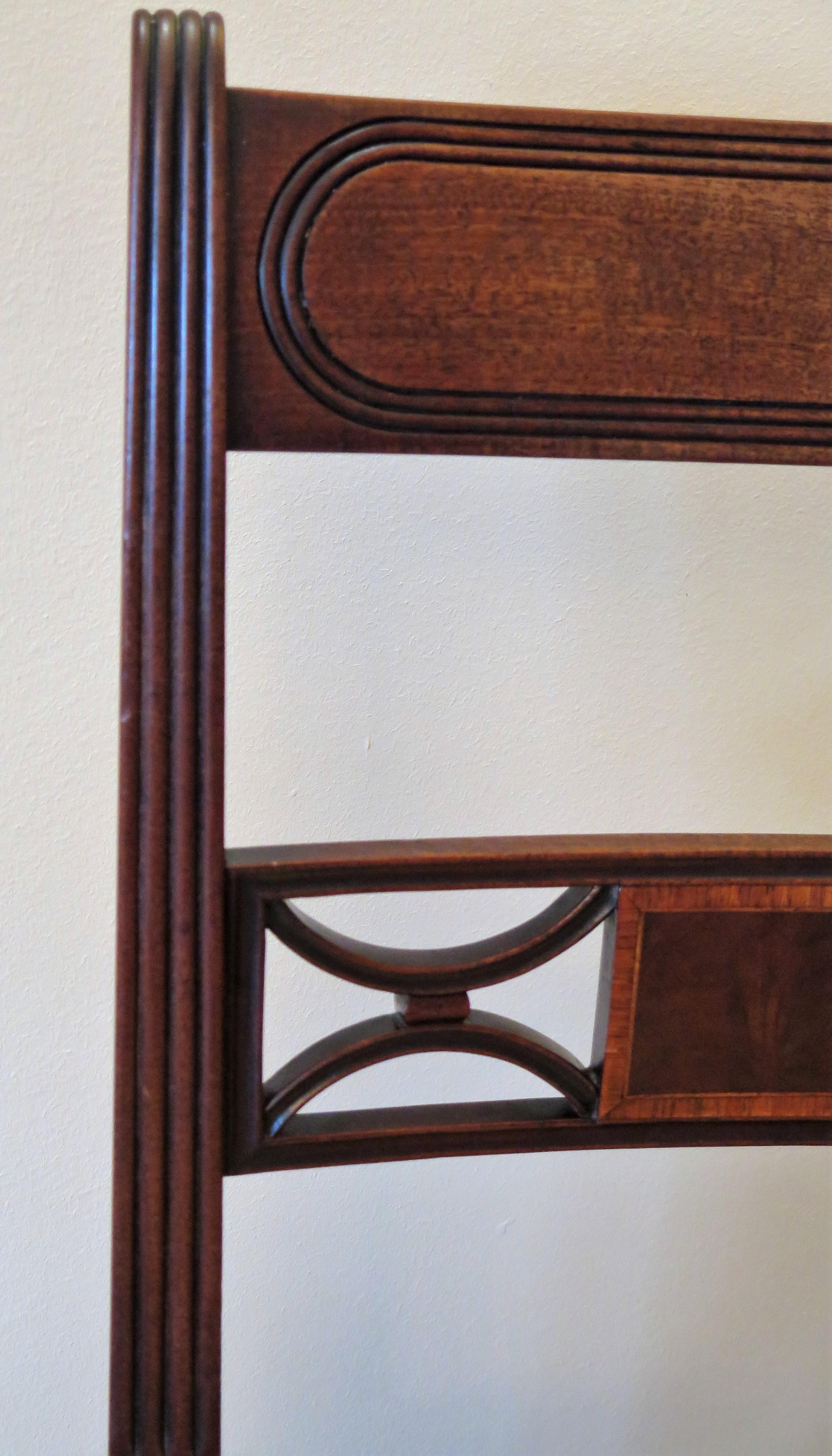 PAIR of Georgian Dining Chairs Carved Inlaid, English Sheraton period Ca 1790  8