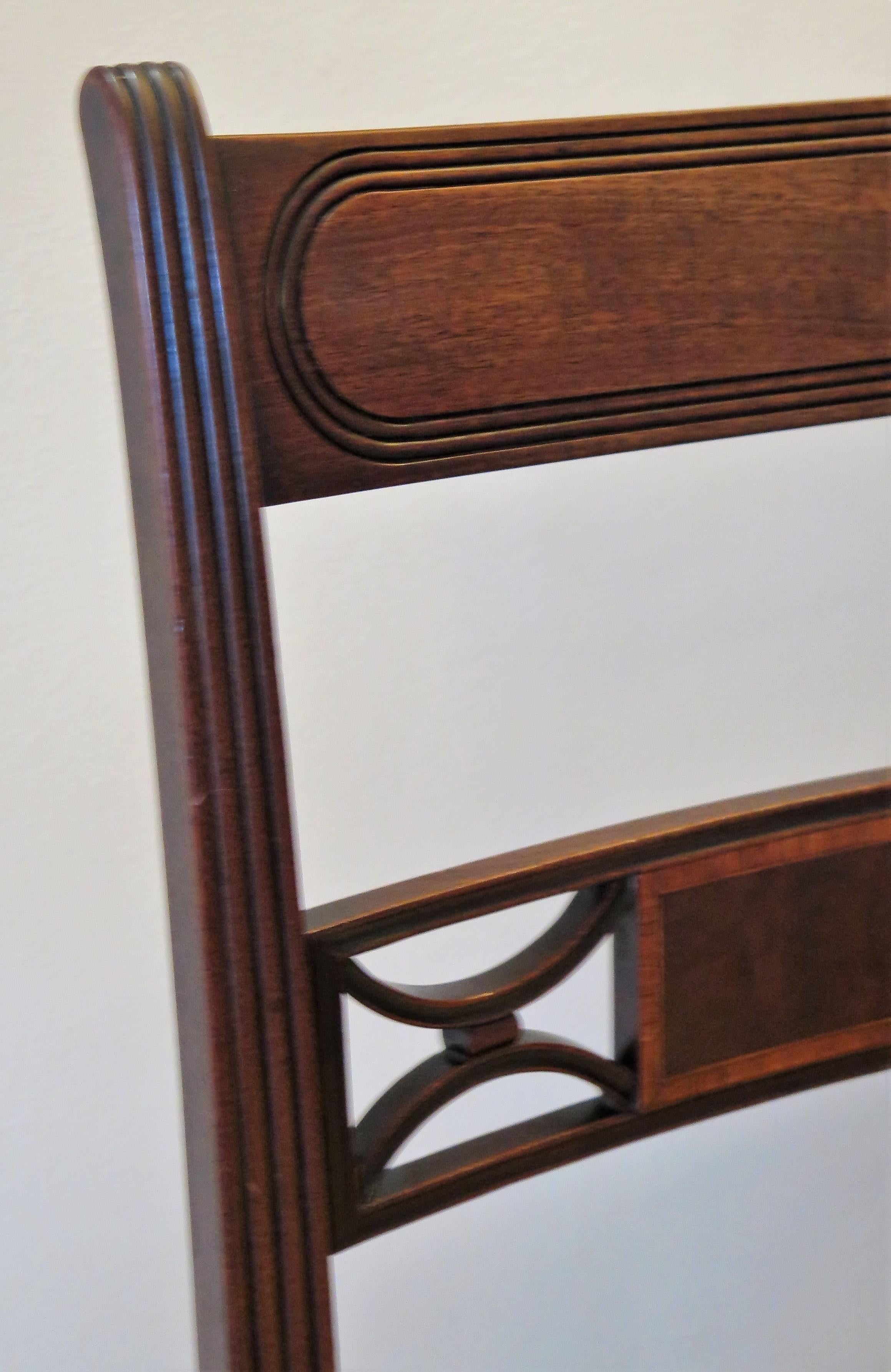 PAIR of Georgian Dining Chairs Carved Inlaid, English Sheraton period Ca 1790  9