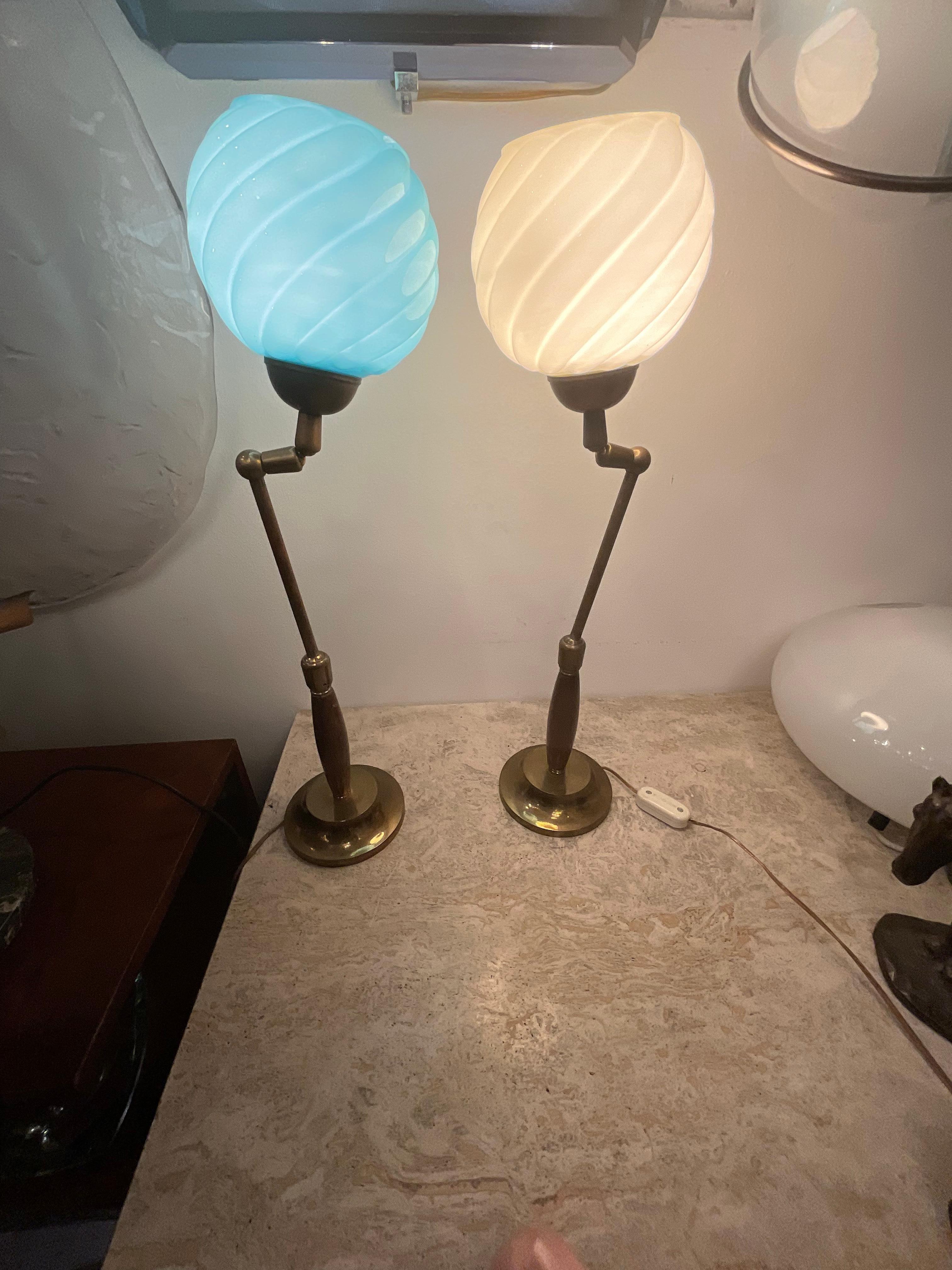 Brass Pair a Table Lamp For Sale