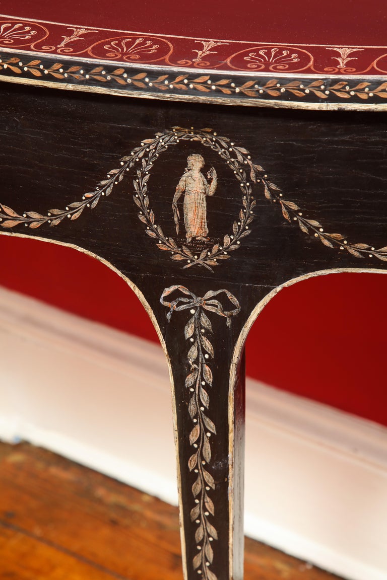 Pair Adam Period Papier Mache And Japanned D Shaped Console Photo Inspiration