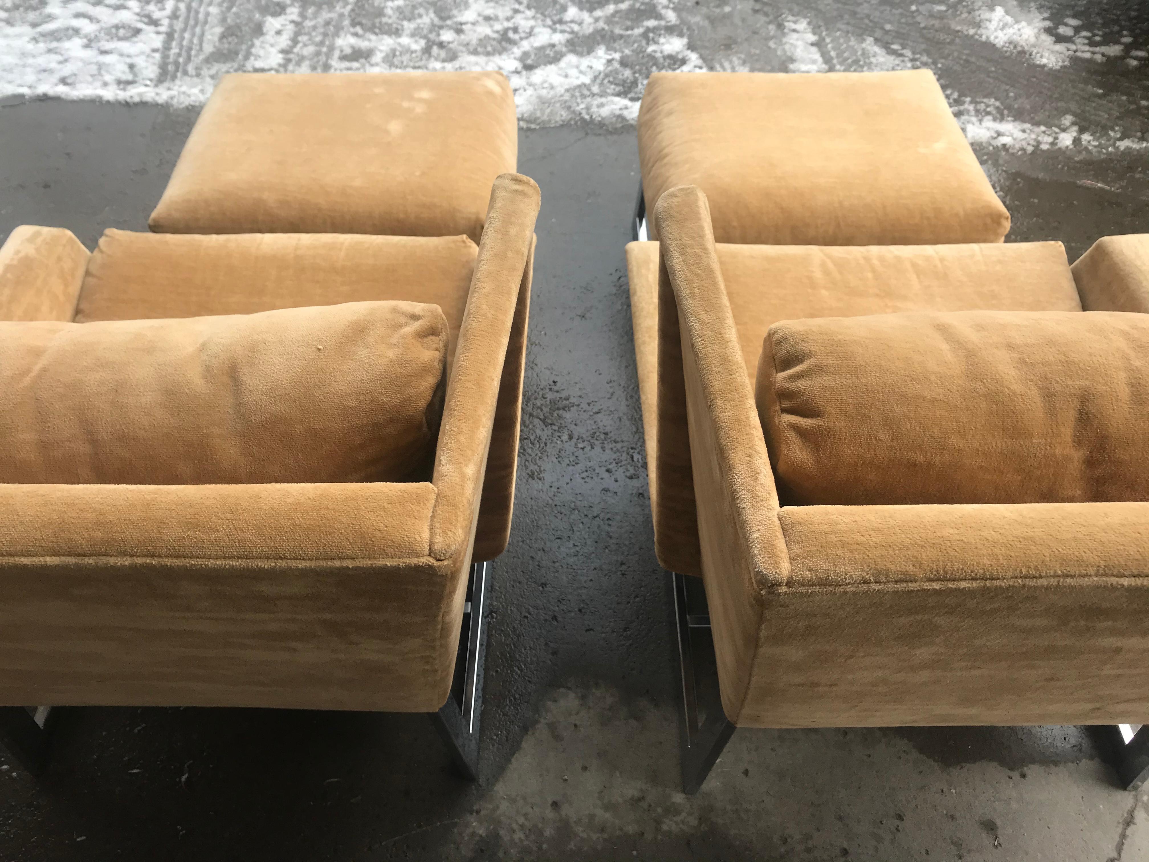 Pair of Adrian Pearsall Lounge Chairs / Ottomans, over Scale Dramatic Forms 5