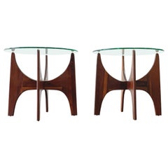 Pair Adrian Pearsall Side Tables for Craft Associates, Walnut, Model 1924-T24