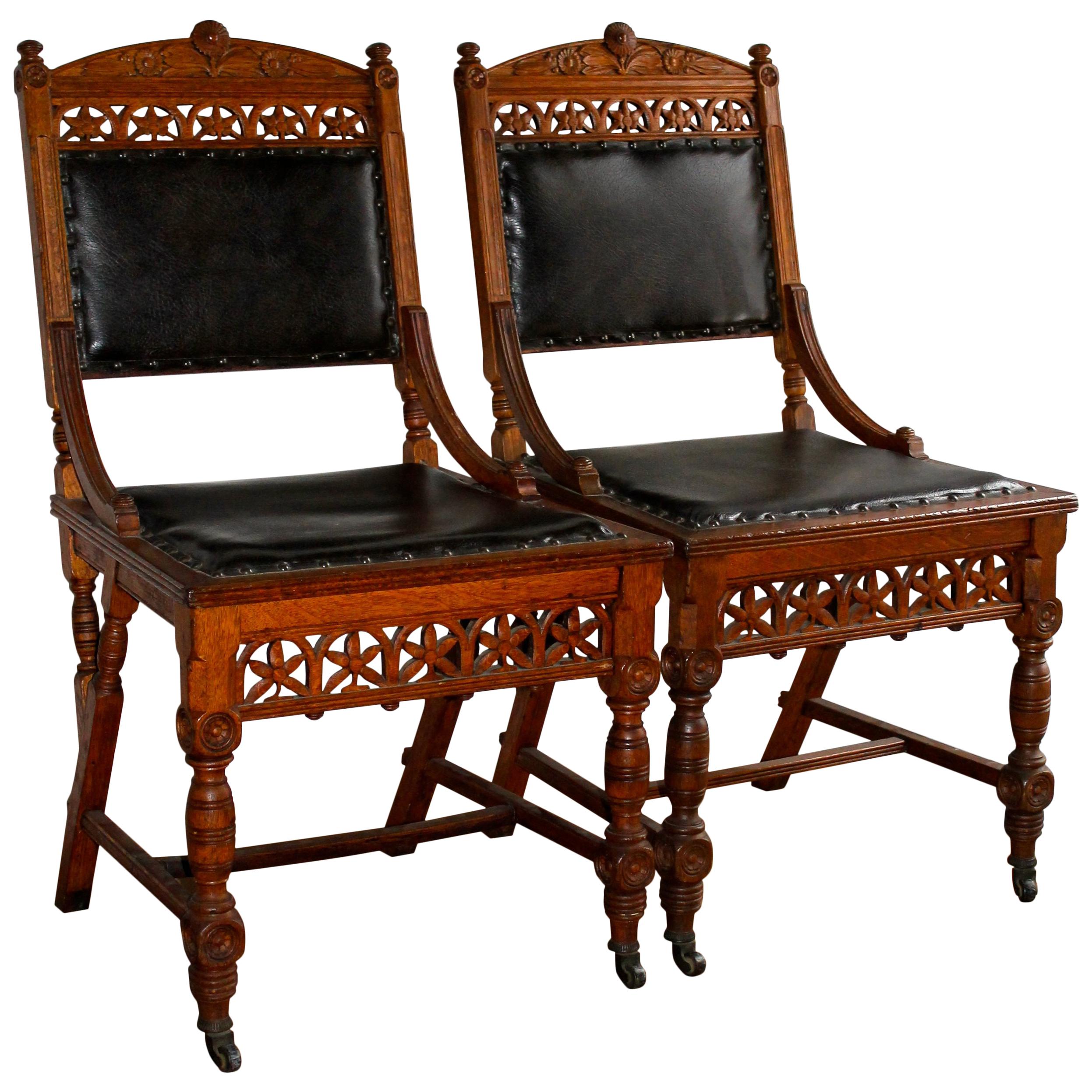 Pair Aesthetic Movement Chairs Herter Bros. �’Attributed’