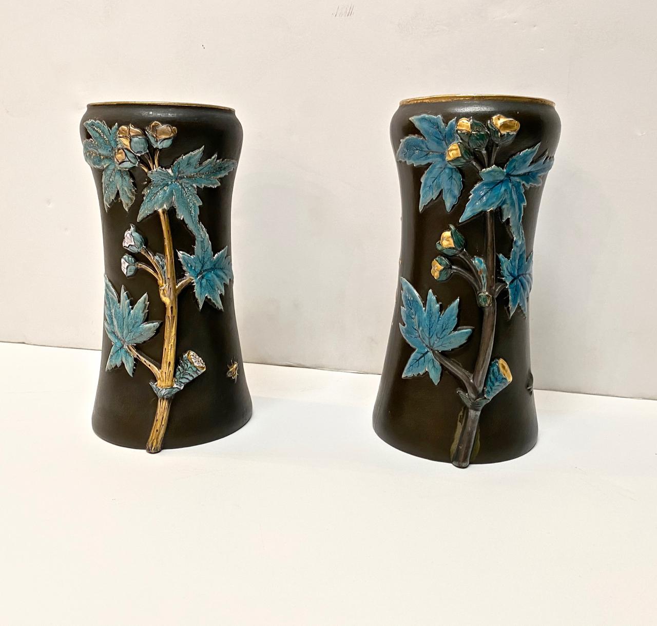 Pair of Aesthetic Movement Vases For Sale 5
